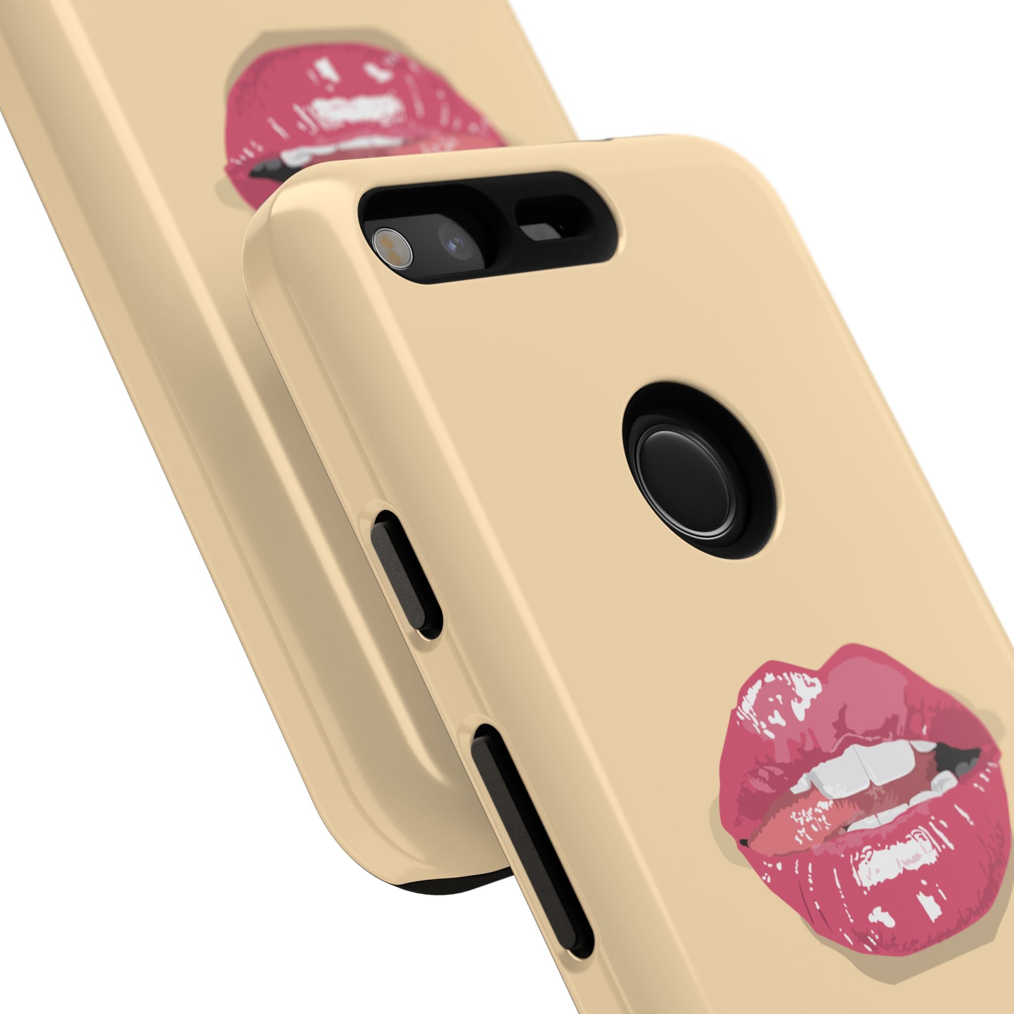 Stylish Phone Case with Lip Print, Trendy Mobile Cover, Fashion Accessory, Gift for Her, Cute Cell Phone Case
