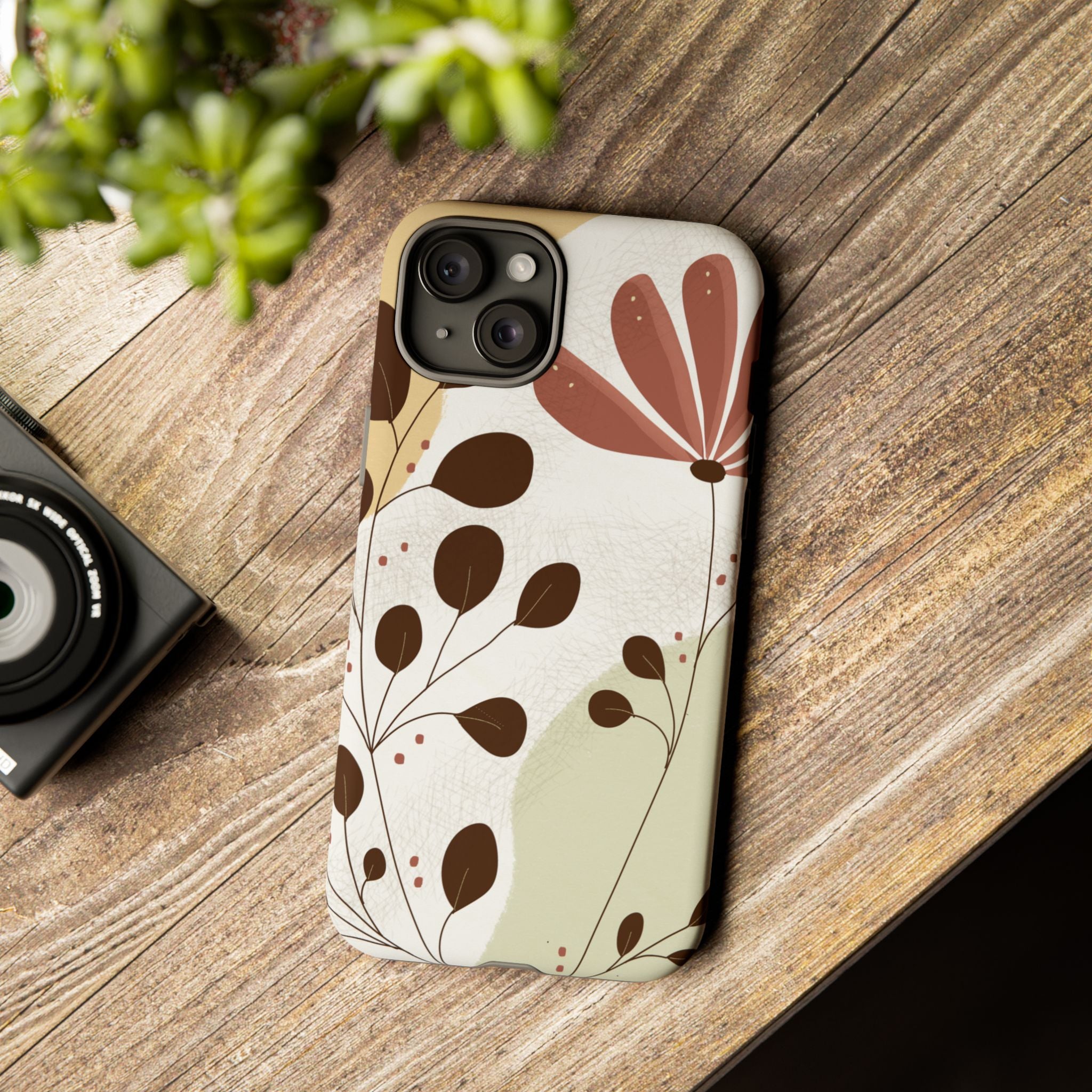 Floral Phone Case - Stylish Tough Cases for Women, Trendy Phone Cover, Gift for Her, Birthday Present, Everyday Use