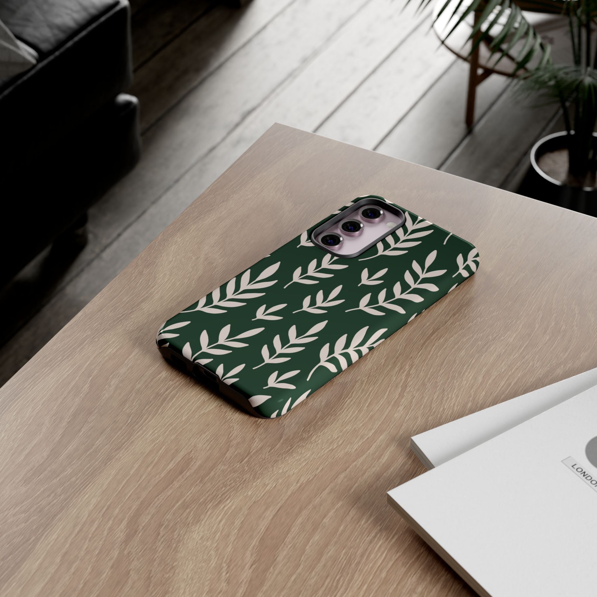 Leafy Phone Case, Tough Cases for Nature Lovers, Green Leaf Design, Eco-Friendly, Stylish Mobile Cover, Gift for Her