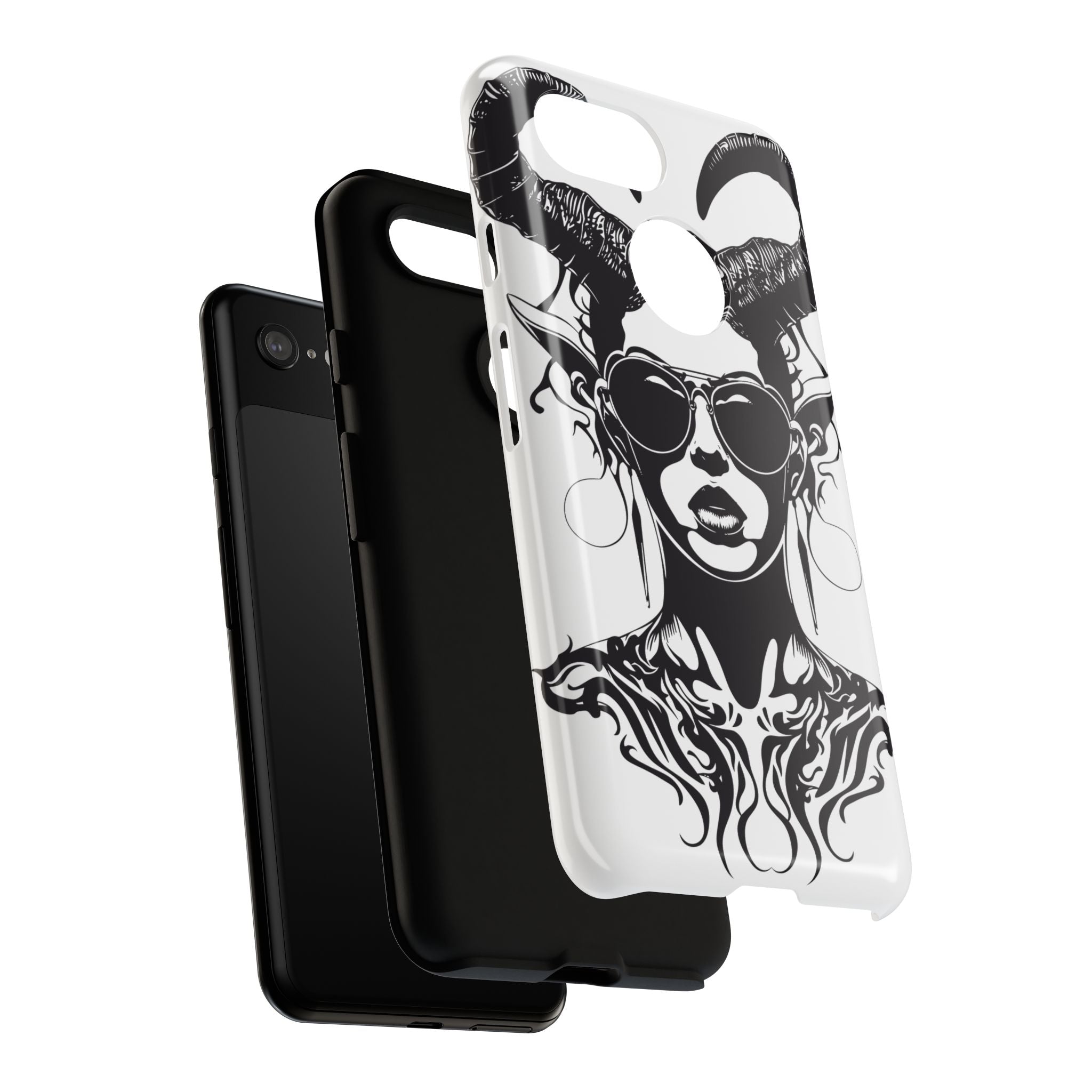 Tough Cases: Stylish Phone Case with Edgy Design, Protective Cover, Gift for Her, Trendy Accessories, Unique Art, Holiday Present