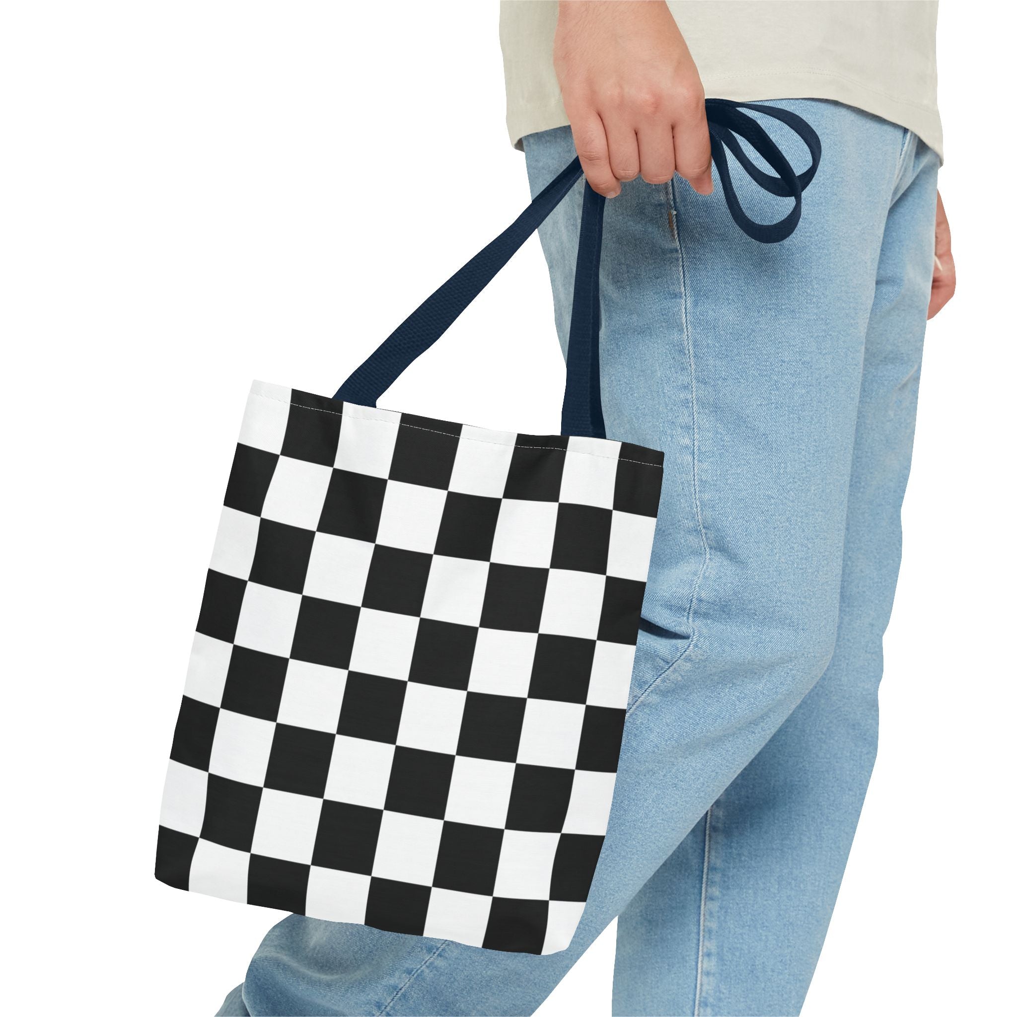 Tote Bag Finish Line - Checkered Victory – Tote Bag for Racing Fans