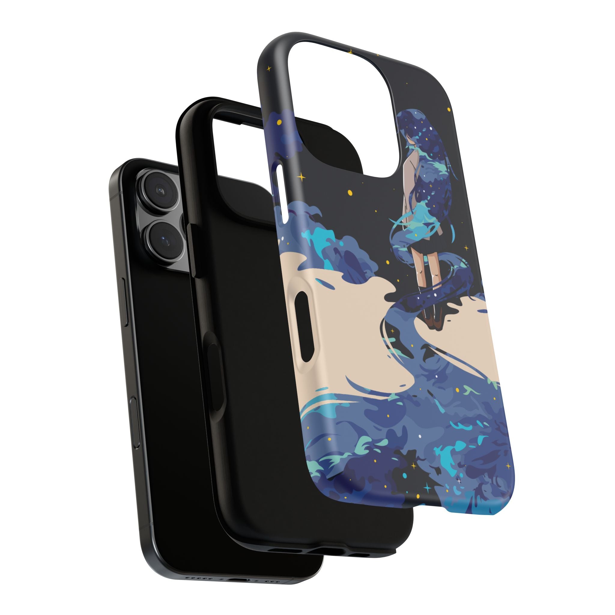 Galaxy-Inspired Phone Case, Celestial Design, Tough Phone Cover, Gift for Space Lovers, Artsy Accessories, Unique Merchandise