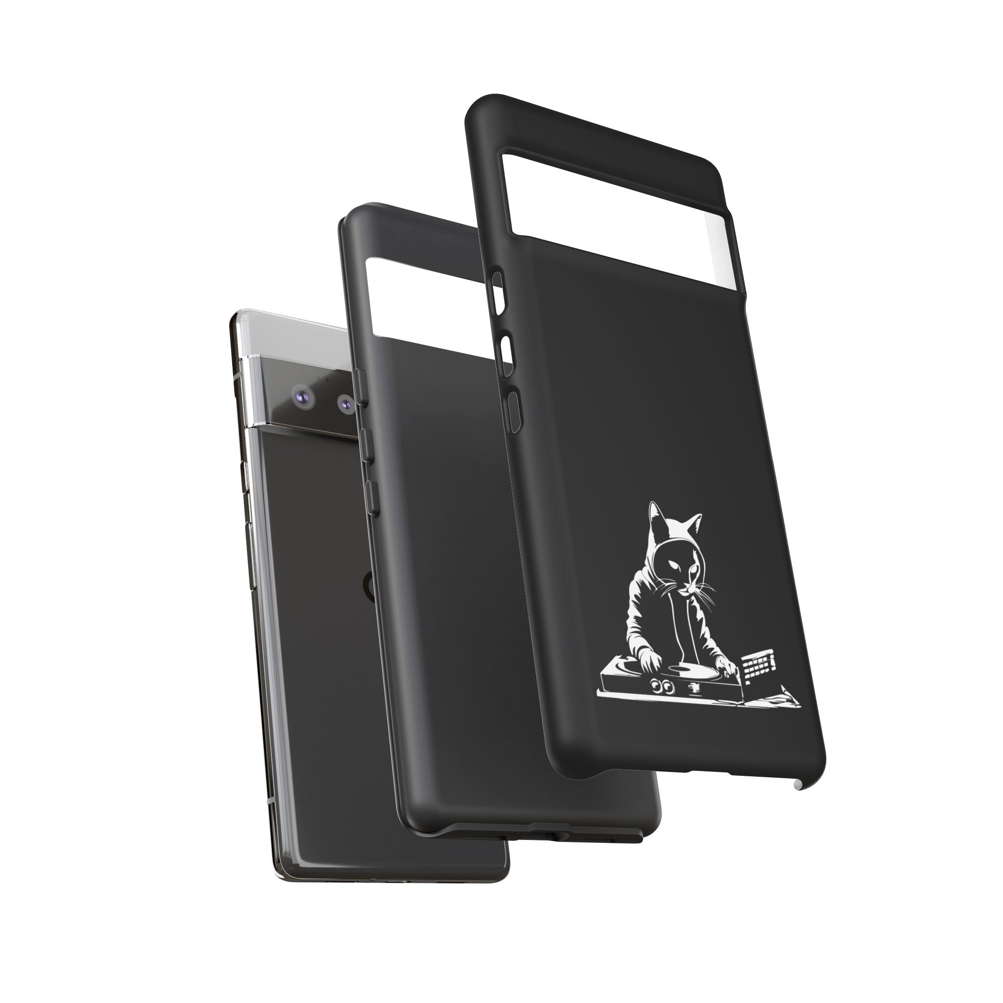 Cat DJ Phone Case | Stylish Tough Cases for Music Lovers, Gift for Cat Owners, Unique Phone Accessory, Cool Tech Gear