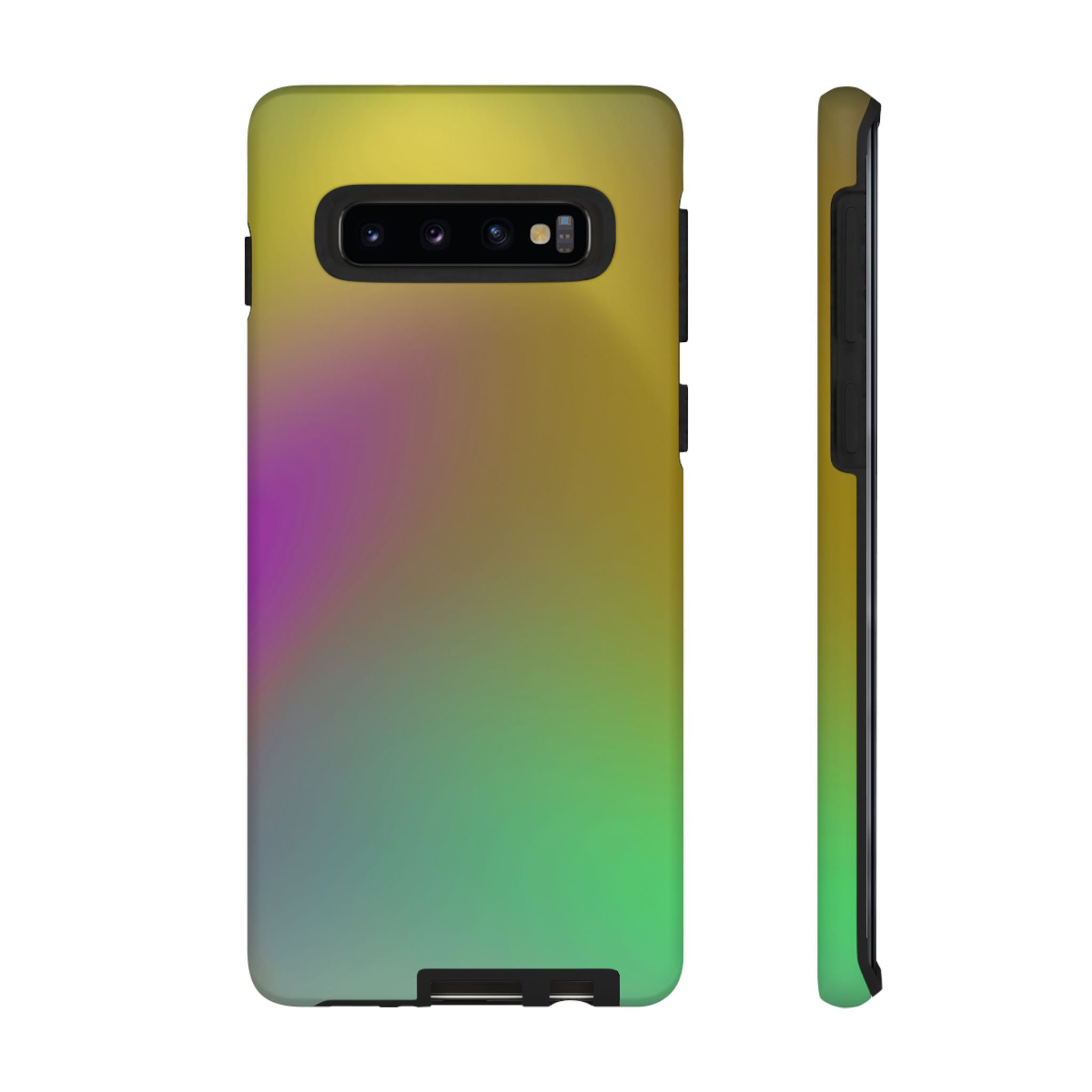 Vibrant Phone Case, Tough Cases, Colorful Phone Cover, Durable Mobile Case, Yellow Green Gradient Design