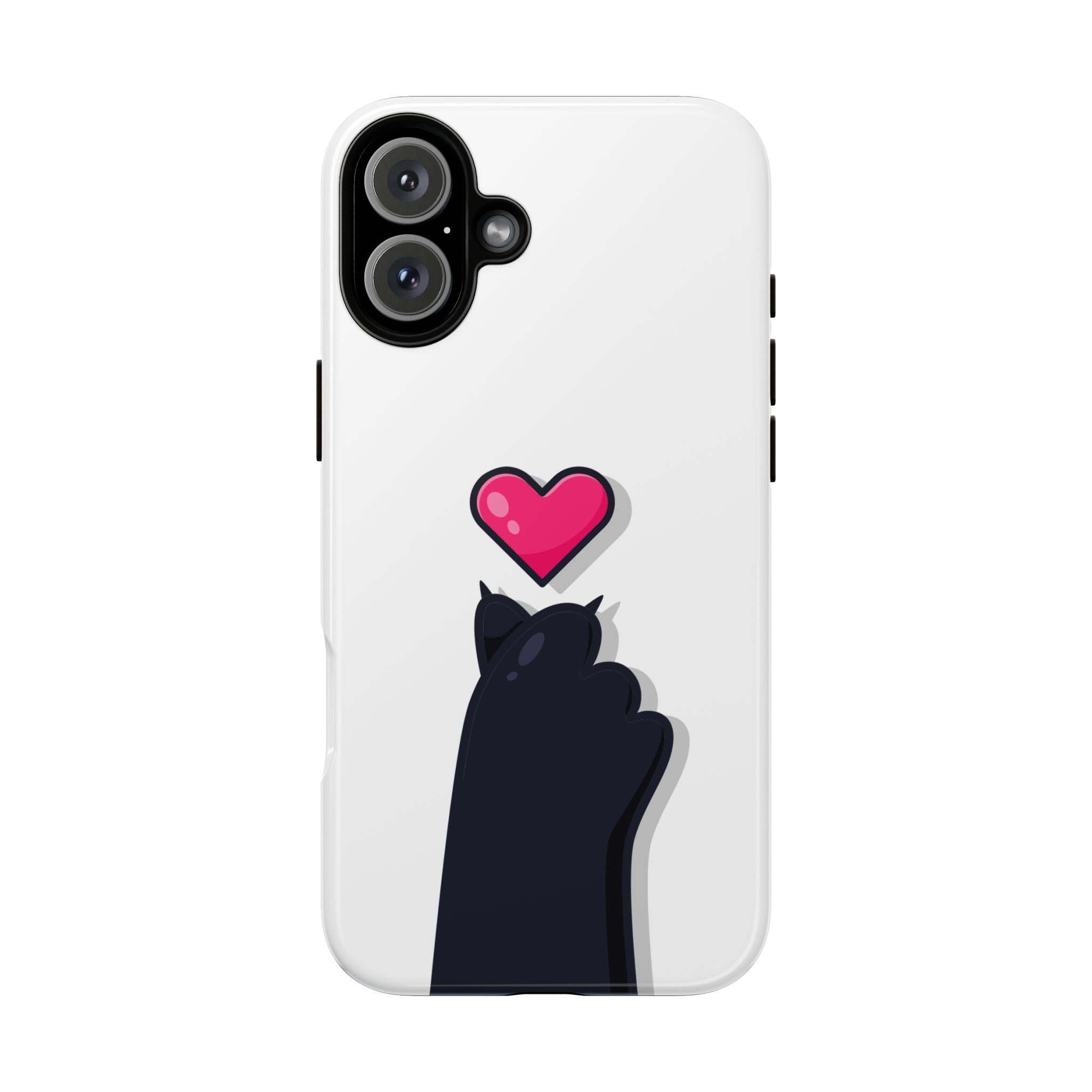 Cute Cat Love Phone Case, Tough Cell Phone Cover, Animal Lover Gifts, Pet Parent Accessories, Valentine's Day Essentials