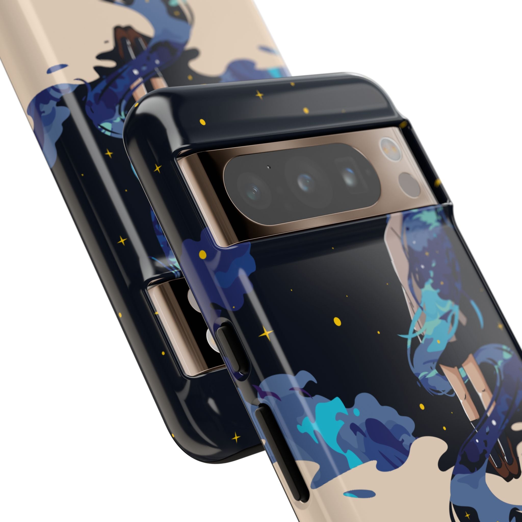 Galaxy-Inspired Phone Case, Celestial Design, Tough Phone Cover, Gift for Space Lovers, Artsy Accessories, Unique Merchandise