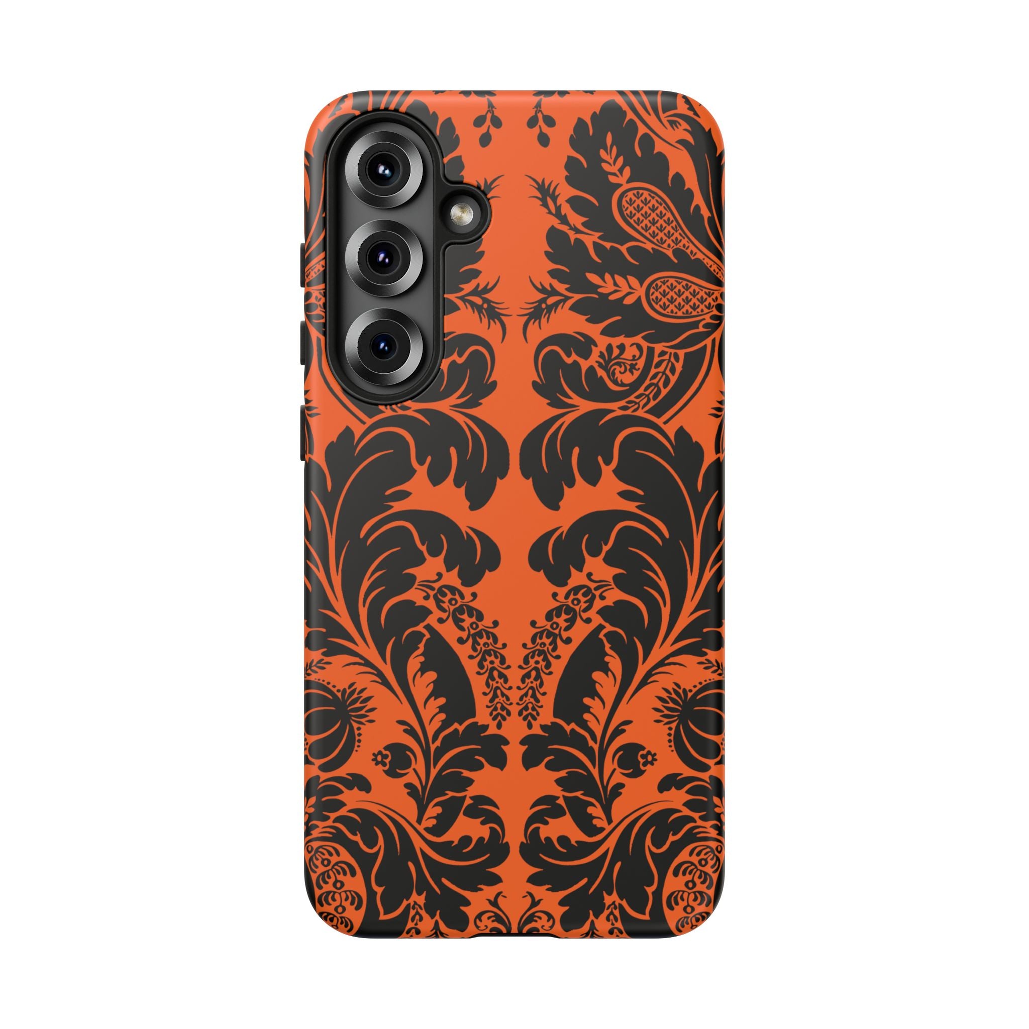 Elegant Phone Case with Orange Floral Design | Tough Cases, Smartphone Cover, Gift for Her, Floral Patterns, Stylish Accessories