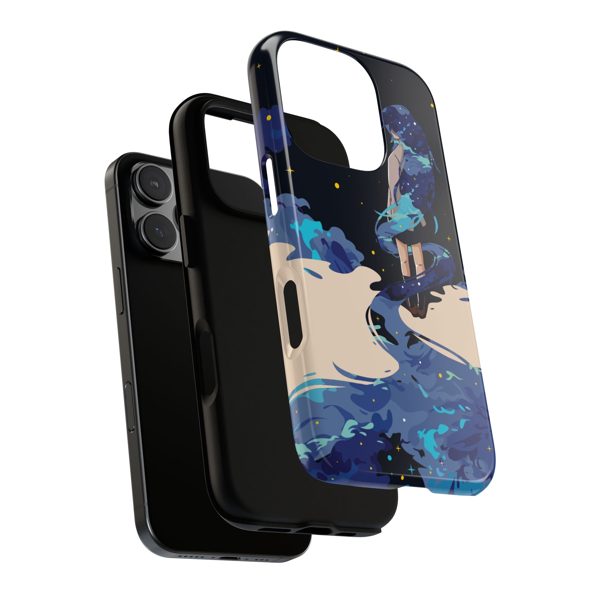 Galaxy-Inspired Phone Case, Celestial Design, Tough Phone Cover, Gift for Space Lovers, Artsy Accessories, Unique Merchandise
