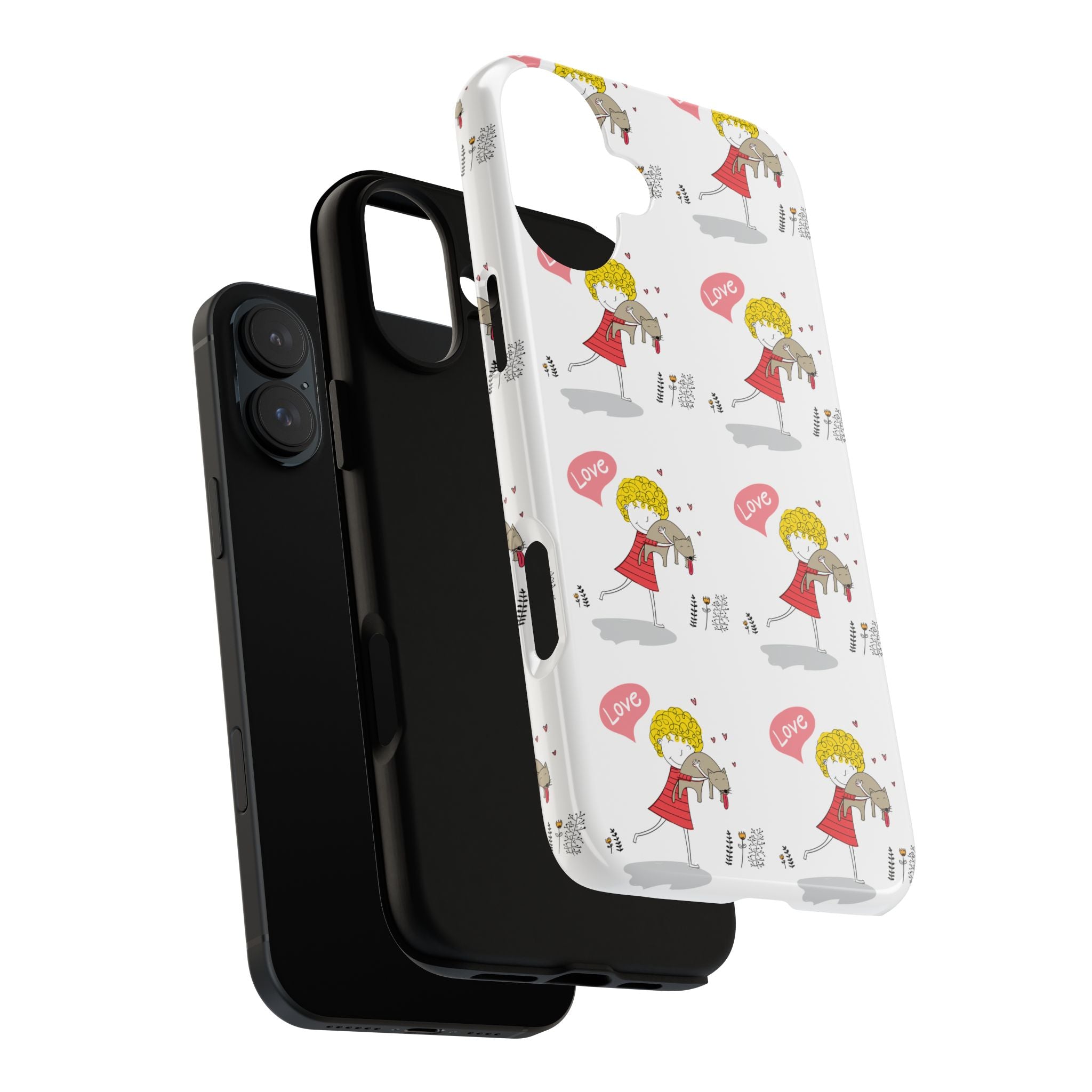 Love-Themed Phone Case | Cute Pet Lover Accessory, Perfect Gift for Birthdays, Anniversaries, Animal Lovers, Valentine's Day