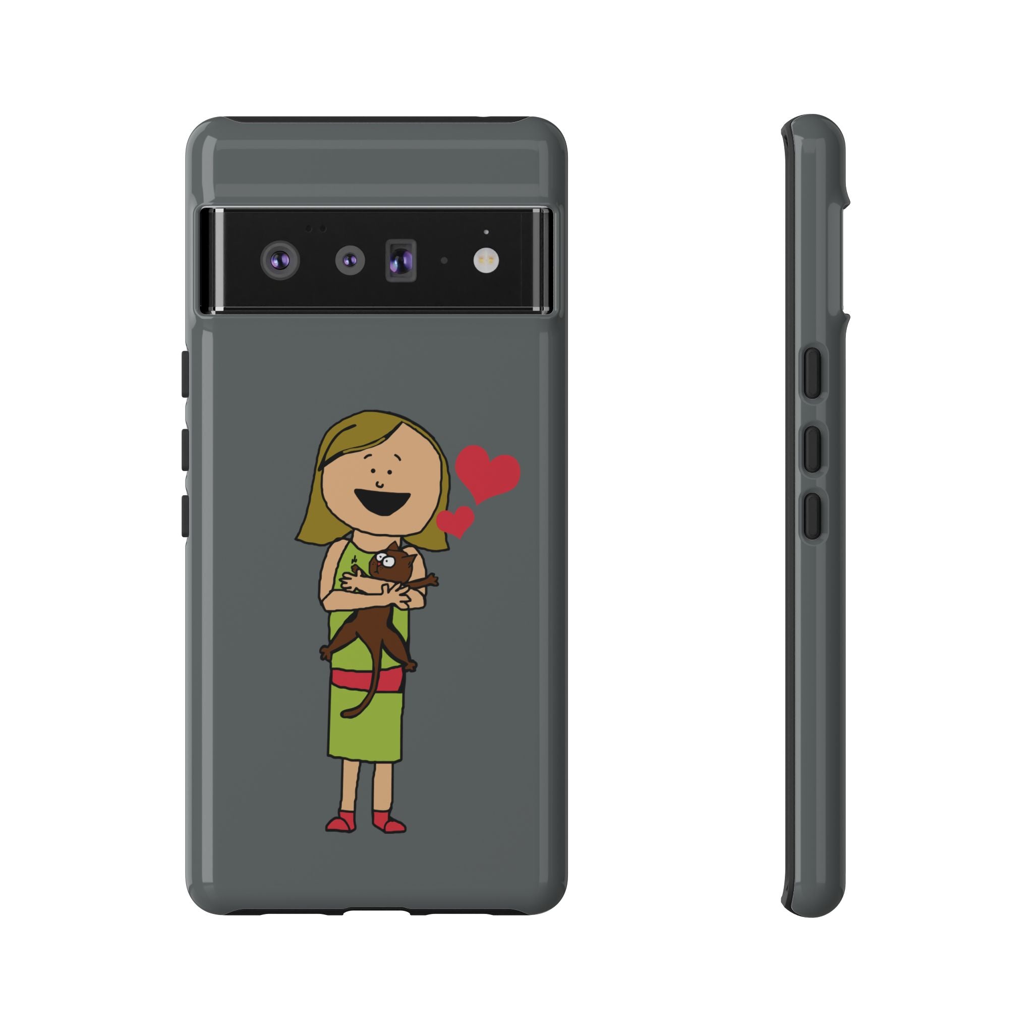 Pet Lover's Phone Case, Cute Animal Phone Cover, Gift for Dog Lovers, Cartoon Design, Fun Smartphone Accessory