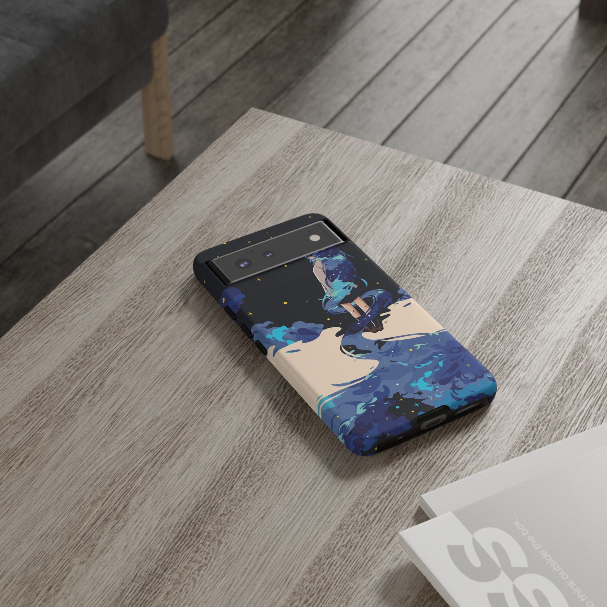 Galaxy-Inspired Phone Case, Celestial Design, Tough Phone Cover, Gift for Space Lovers, Artsy Accessories, Unique Merchandise