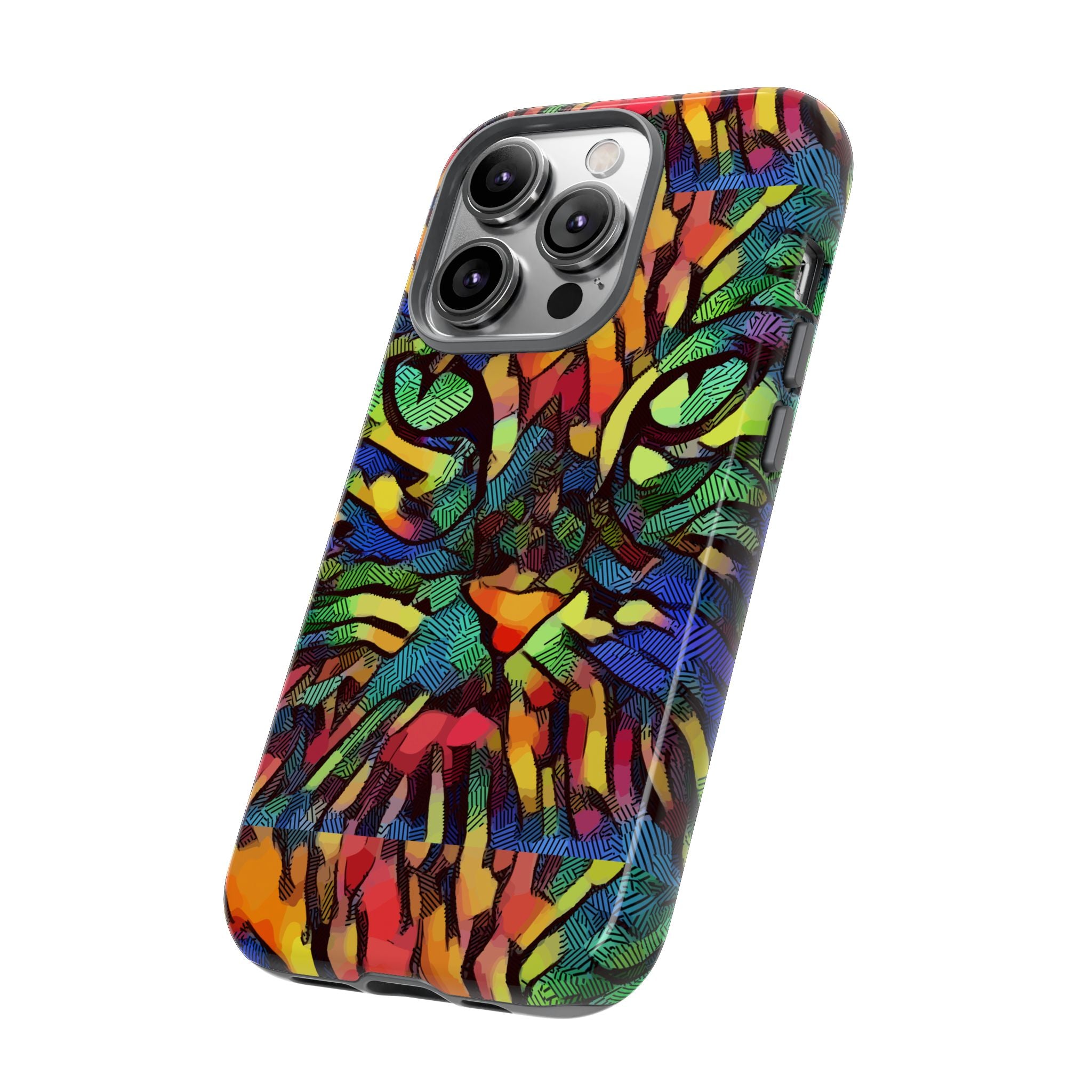 Colorful Phone Cases for Vibrant Style - Tough Cases, Unique Gifts, Animal Print, Artistic Design, Phone Accessories, Eco-Friendly