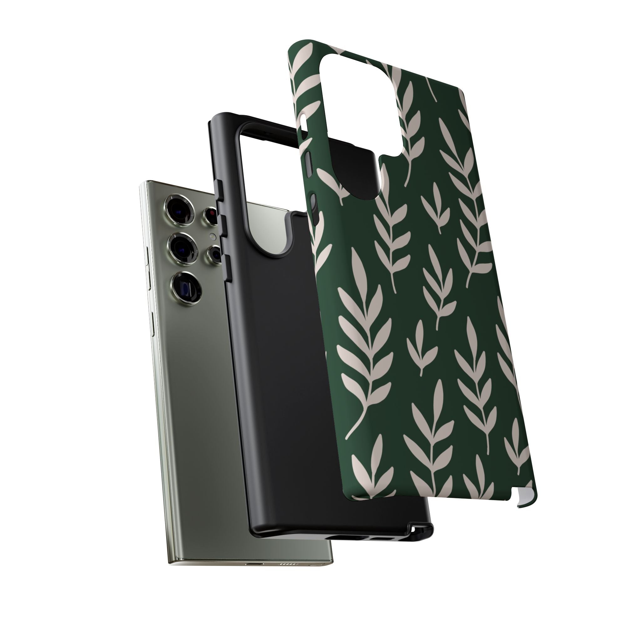 Leafy Phone Case, Tough Cases for Nature Lovers, Green Leaf Design, Eco-Friendly, Stylish Mobile Cover, Gift for Her