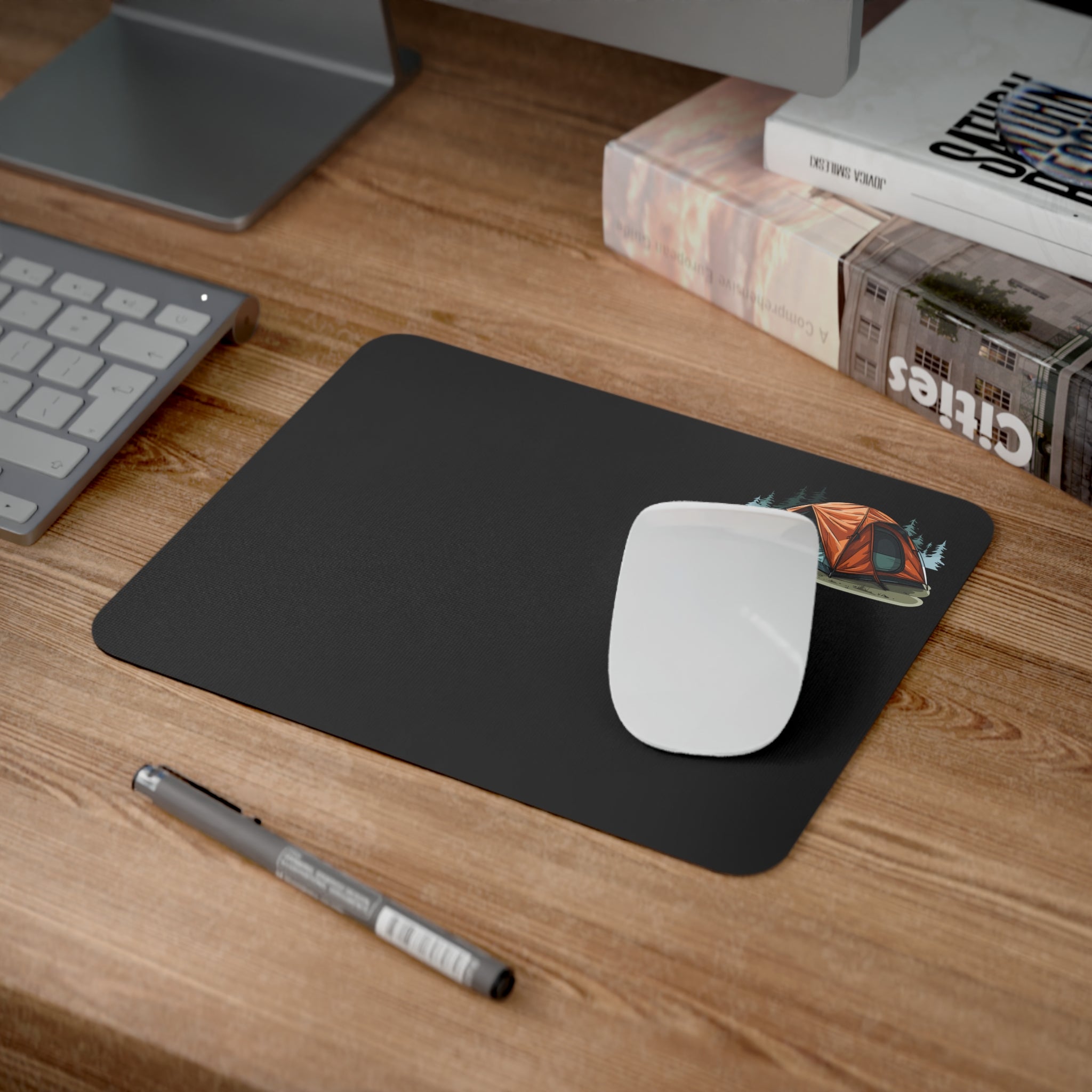 Camping-Inspired Desk Mouse Pad, Nature Lover Mouse Pad, Outdoor Decor, Gift for Adventurers, Unique Office Accessories