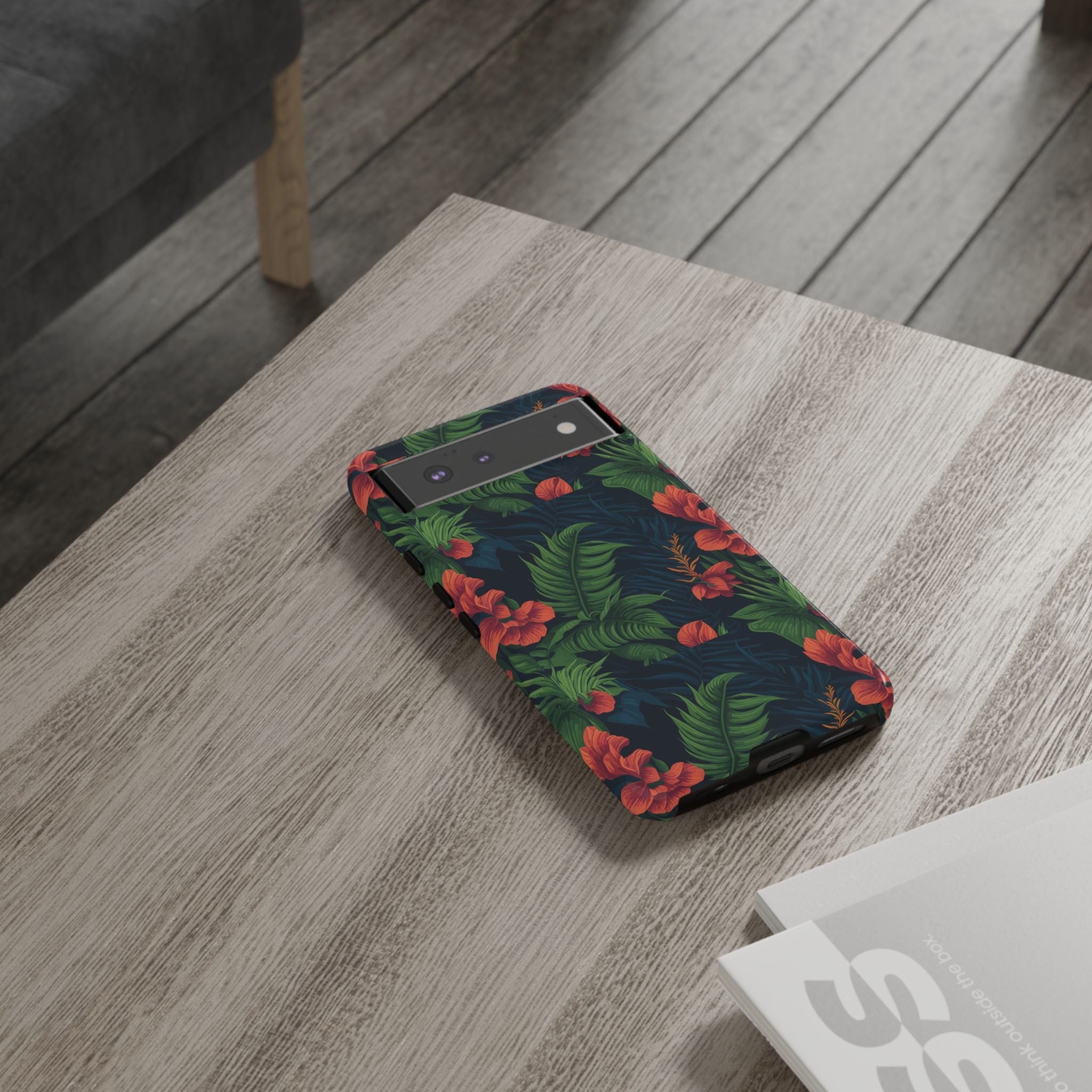 Tropical Phone Case with Floral Design, Eco-Friendly Protection for Summer Vibes, Ideal Gift for Nature Lovers, Vibrant Background