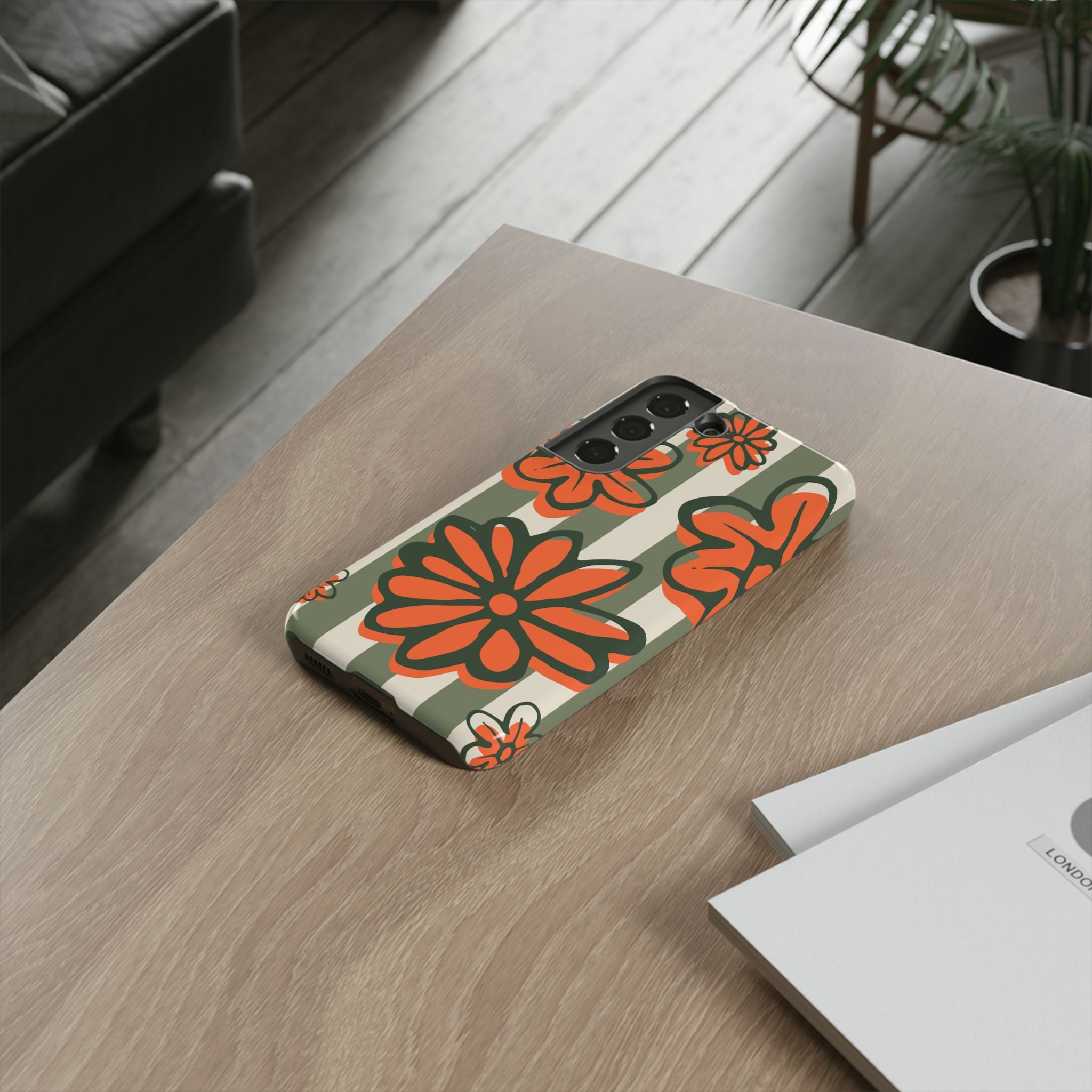 Floral Tough Phone Case - Trendy Protector for Pet Lovers, Super Cute Gift, Floral Design, Stylish Phone Cover, Unique Accessory