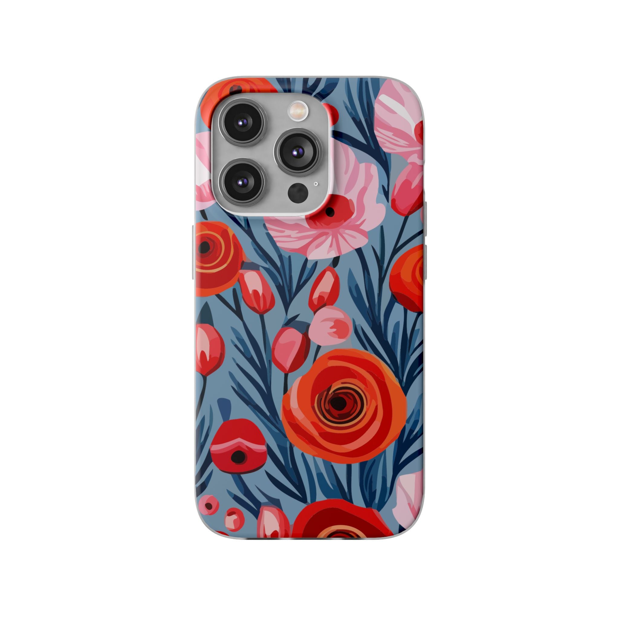 Beautiful Floral Flexi Cases for Phone, Stylish Protective Cover, Gift for Her, Phone Accessories, Floral Design