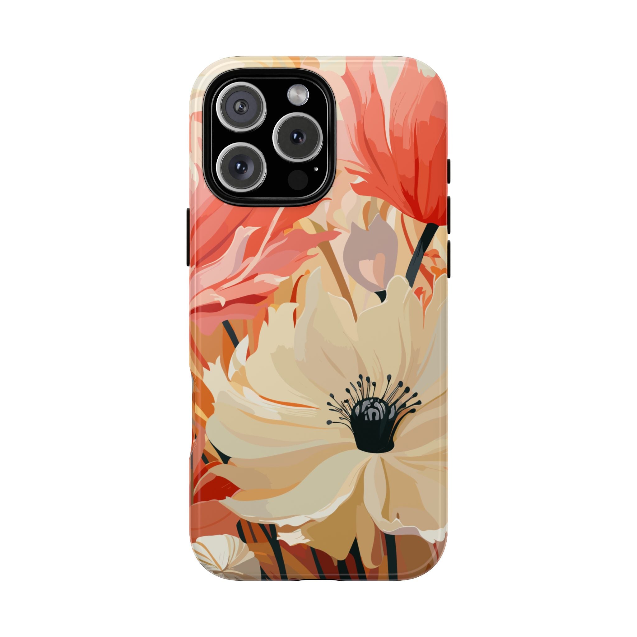 Floral Phone Case, Tough Protective Cover for Floral Lovers, Perfect Gift for Friends, Spring Celebration, Art Lovers Gift