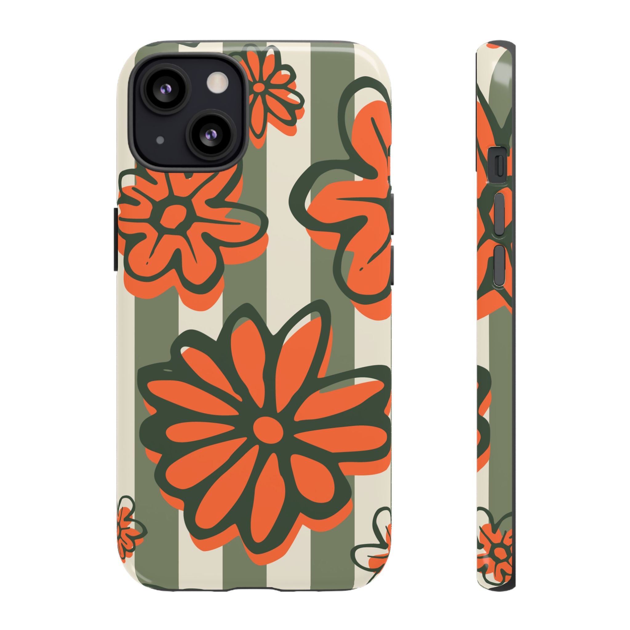 Floral Tough Phone Case - Trendy Protector for Pet Lovers, Super Cute Gift, Floral Design, Stylish Phone Cover, Unique Accessory