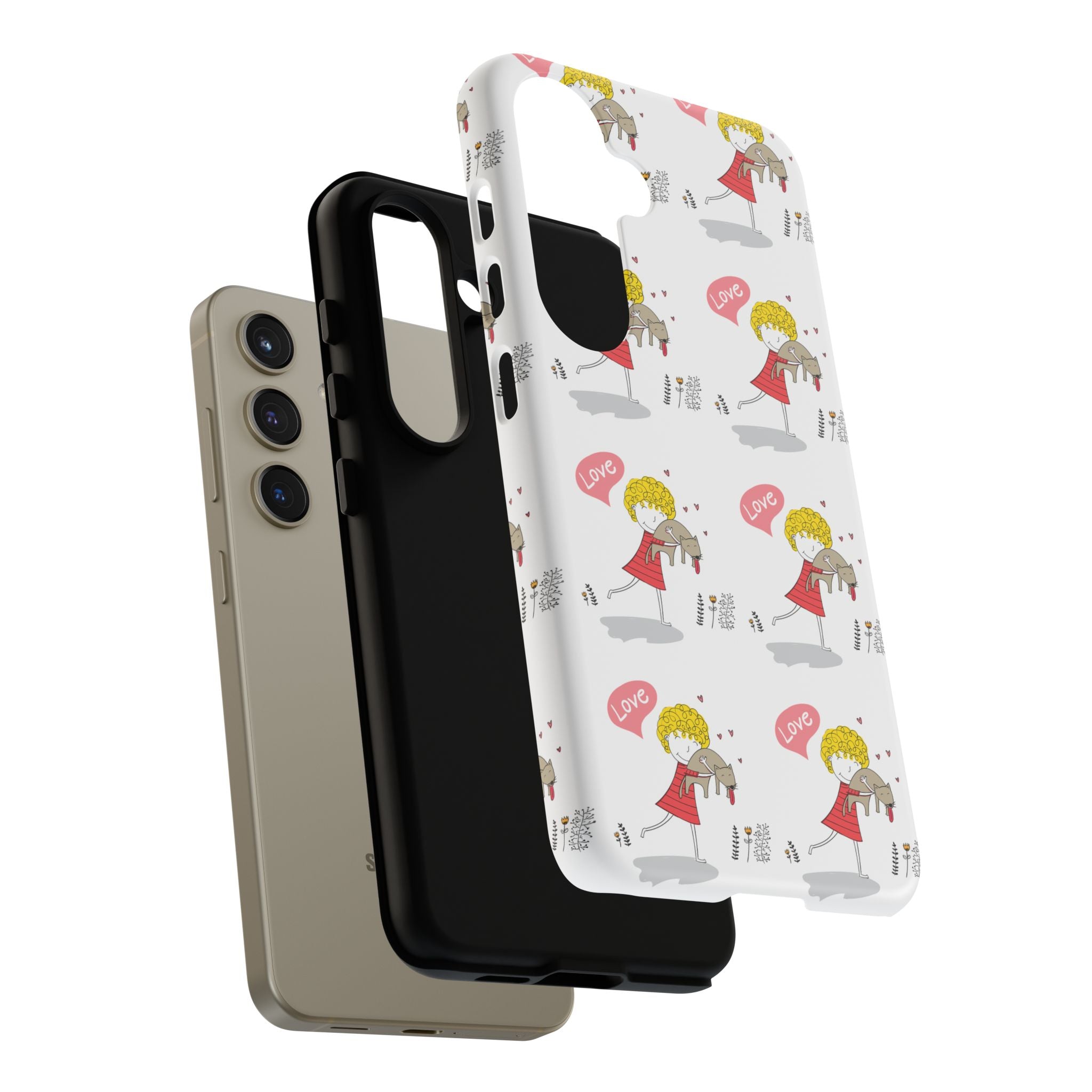 Love-Themed Phone Case | Cute Pet Lover Accessory, Perfect Gift for Birthdays, Anniversaries, Animal Lovers, Valentine's Day