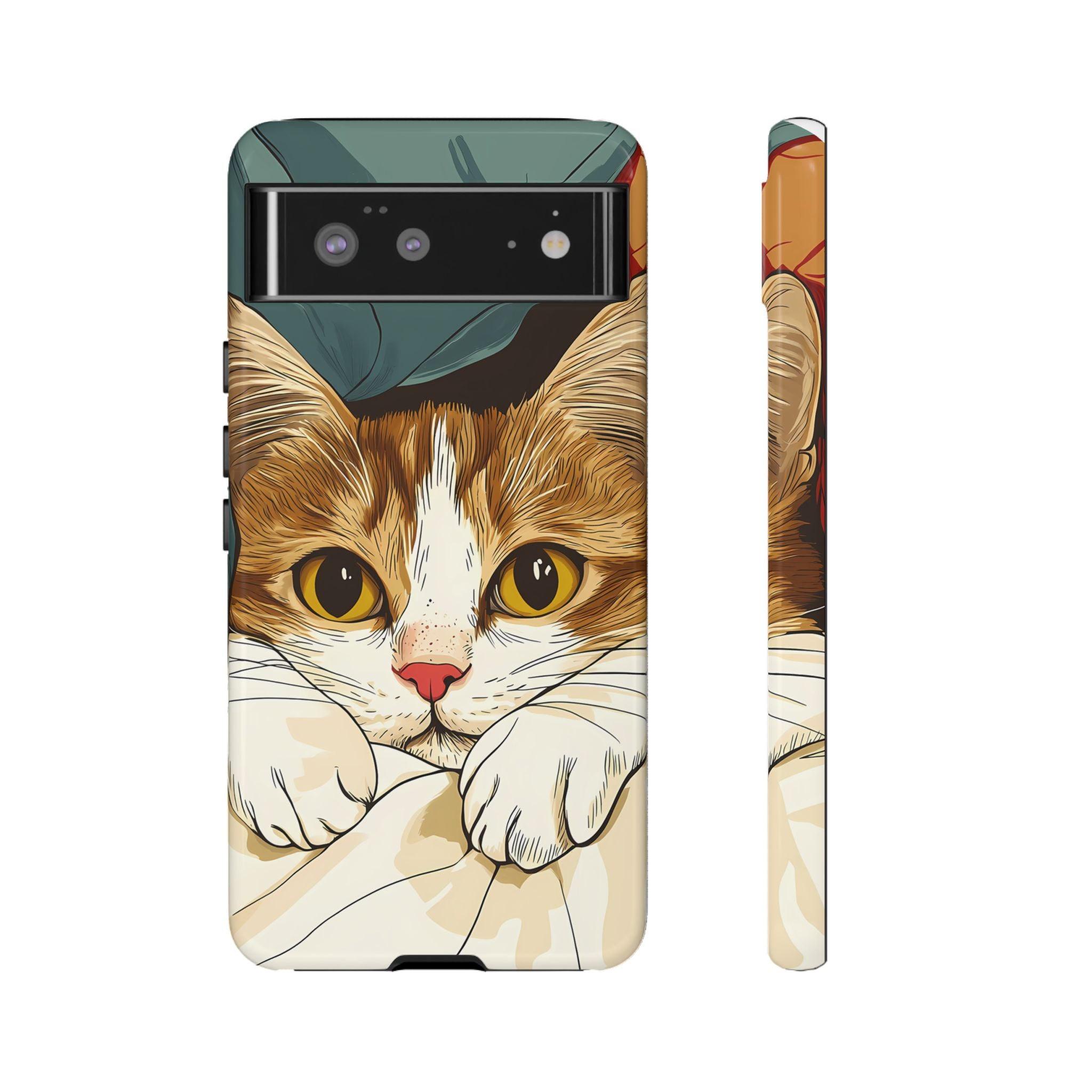 Cute Cat Phone Case - Ideal for Cat Lovers, Pet Owners, Birthday Gifts, Smartphone Accessories, Funny Pet Humor