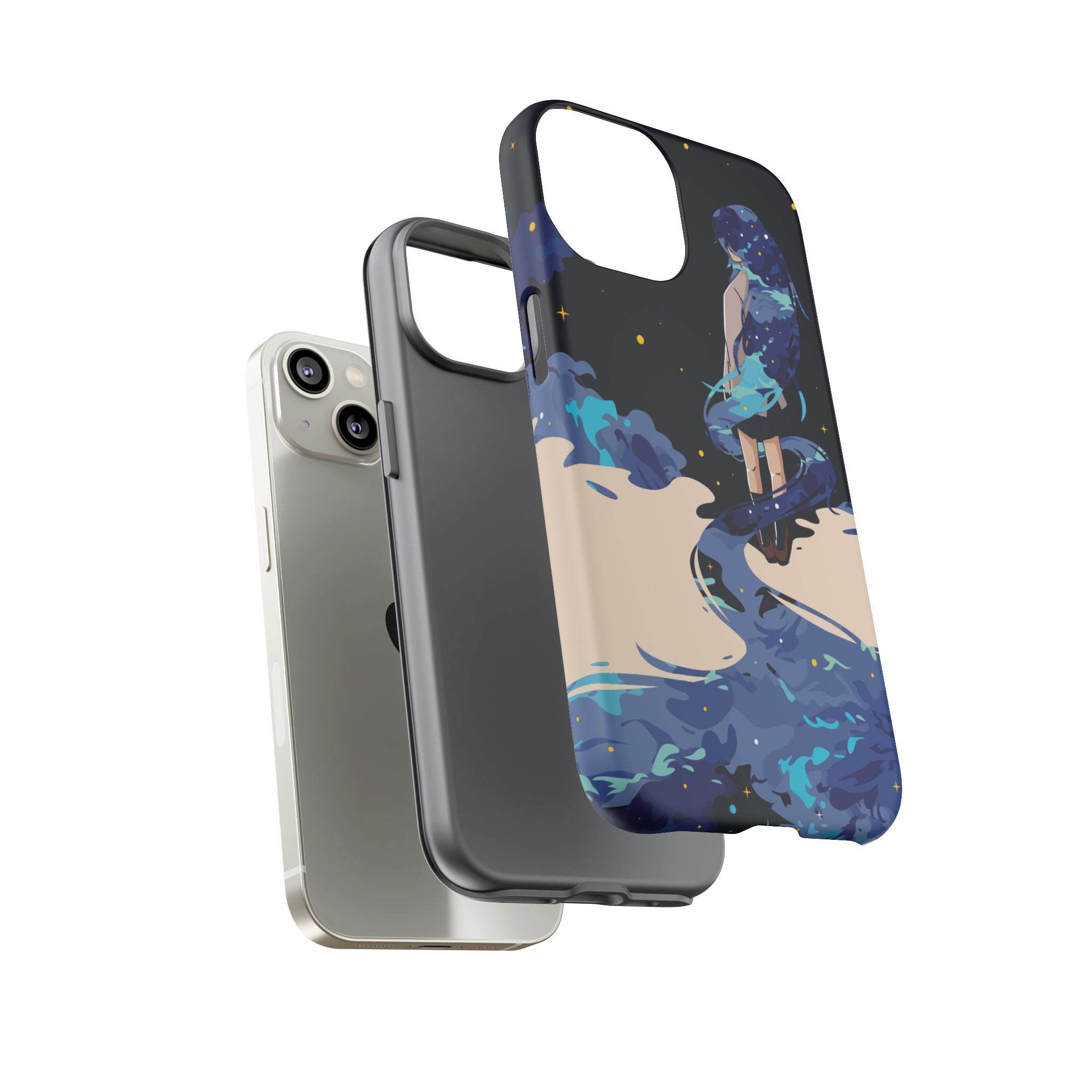 Galaxy-Inspired Phone Case, Celestial Design, Tough Phone Cover, Gift for Space Lovers, Artsy Accessories, Unique Merchandise
