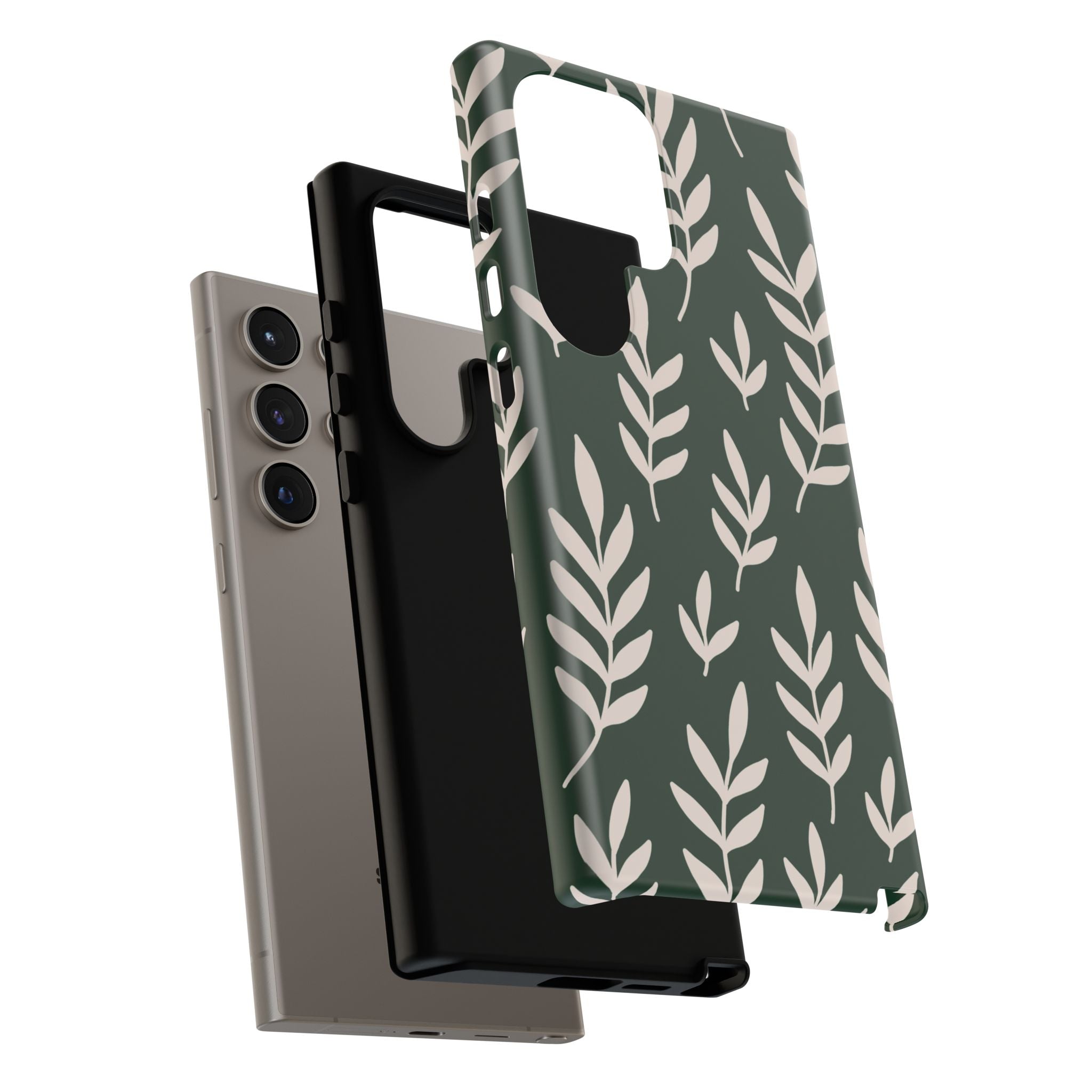 Leafy Phone Case, Tough Cases for Nature Lovers, Green Leaf Design, Eco-Friendly, Stylish Mobile Cover, Gift for Her