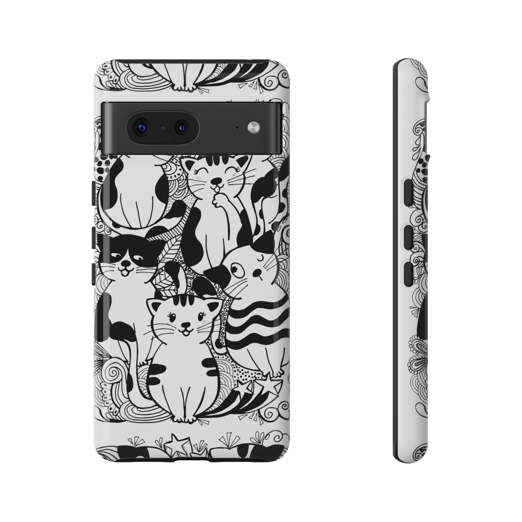 Cat-Themed Phone Case, Cute Cat Art, Pet Lover Gift, Birthday Present, Unique Cat Decor, Fun Tech Accessories, Animal Lover Case