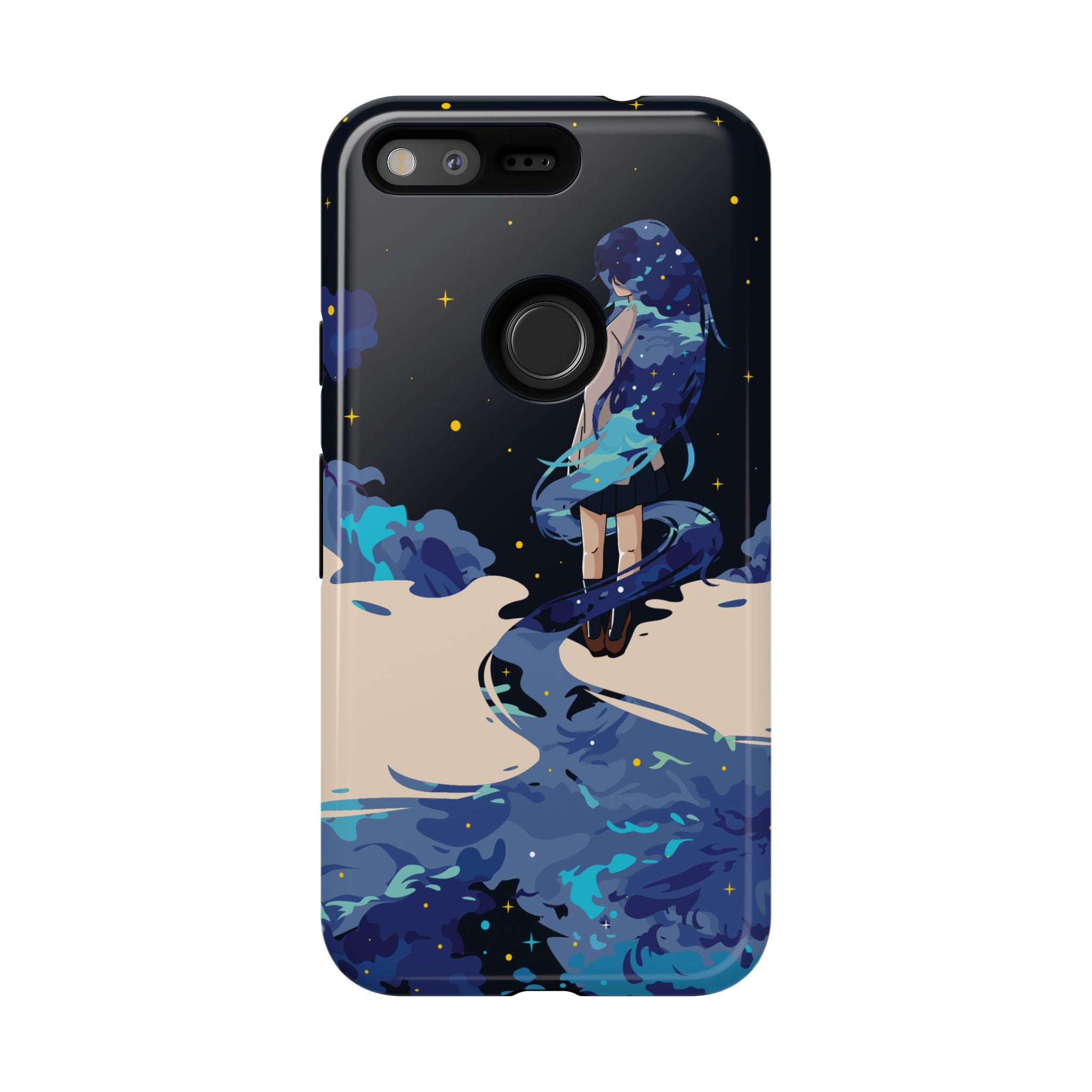 Galaxy-Inspired Phone Case, Celestial Design, Tough Phone Cover, Gift for Space Lovers, Artsy Accessories, Unique Merchandise