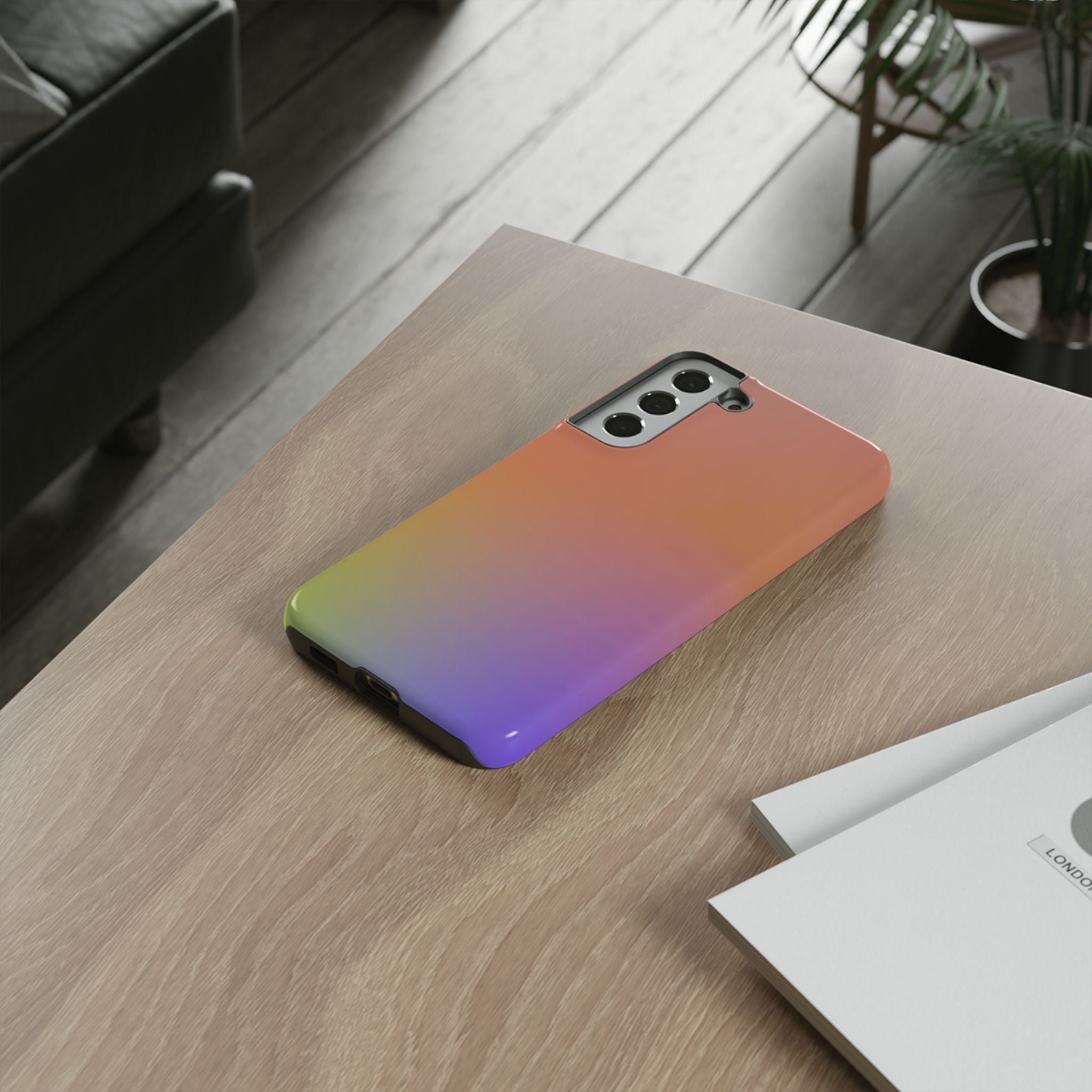 Colorful Gradient Phone Case, Tough Cases for iPhone, Customizable Phone Cover, Trendy Tech Accessory, Gift for Tech Lovers
