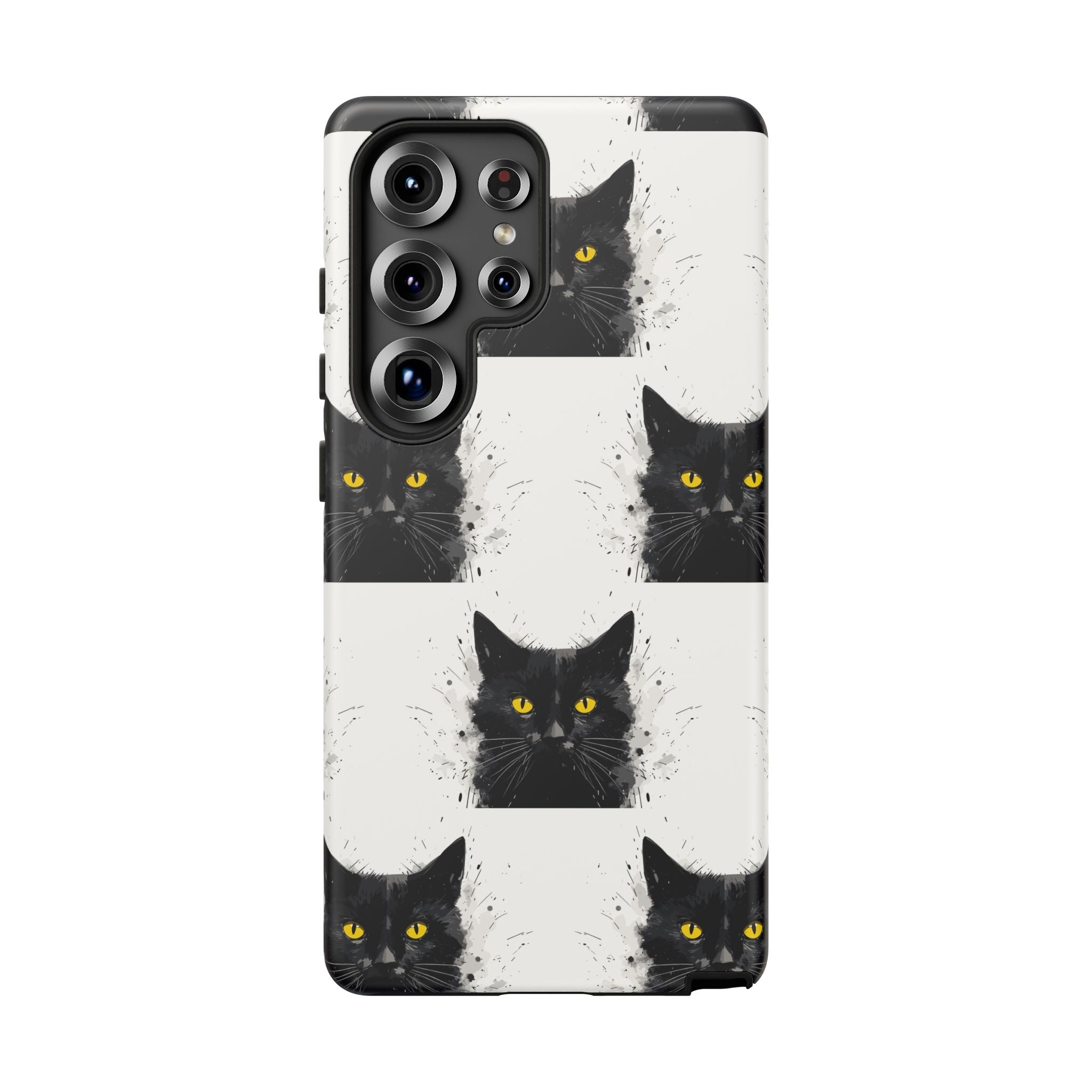 Black Cat Phone Case, Tough Cases, Cat Lover Gift, Unique Design, Halloween, Animal Accessories, Custom Phone Cover