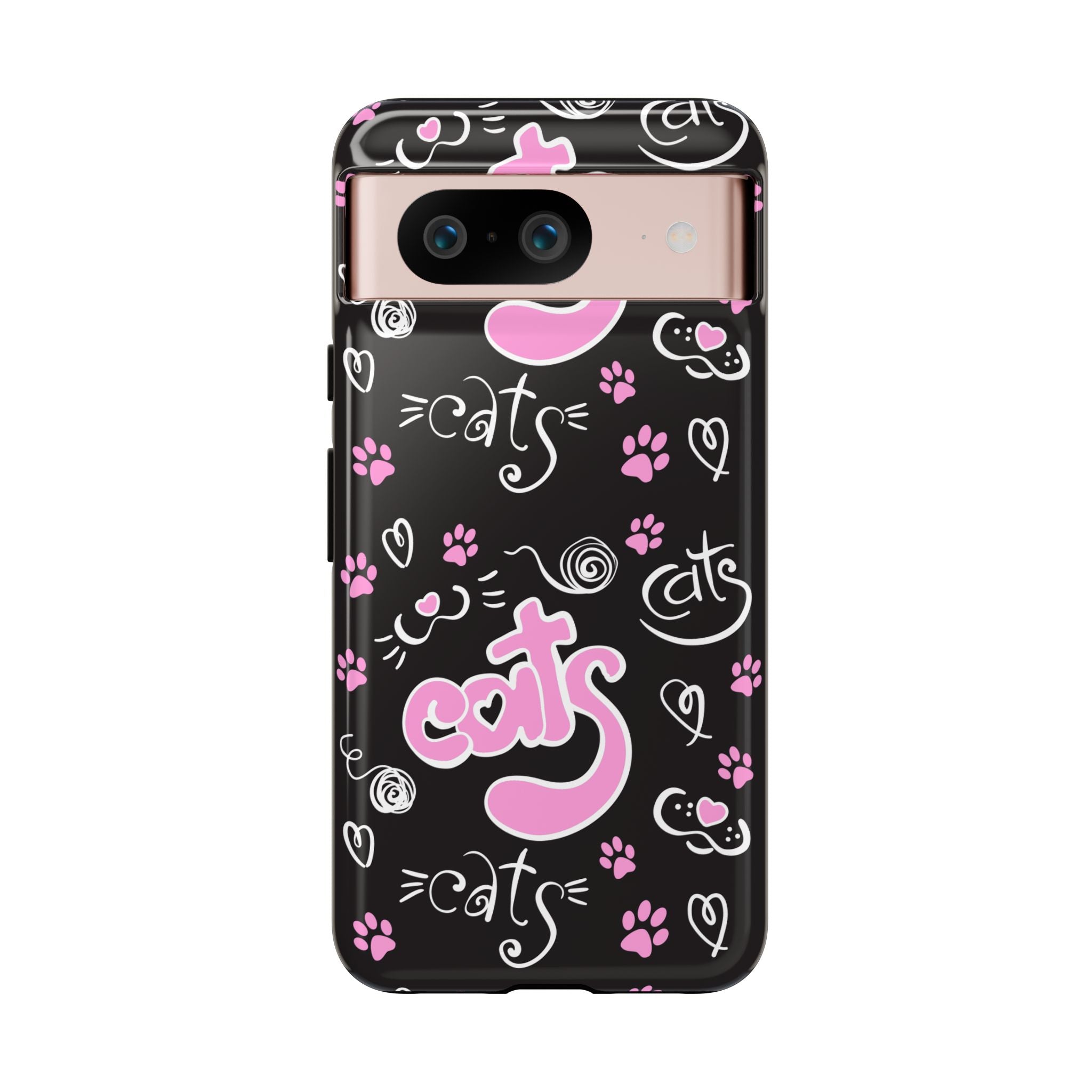 Cute Cat Print Phone Cases, Tough Cases for Cat Lovers, Pet Phone Cover, Gift for Cat Moms, Stylish Phone Accessories