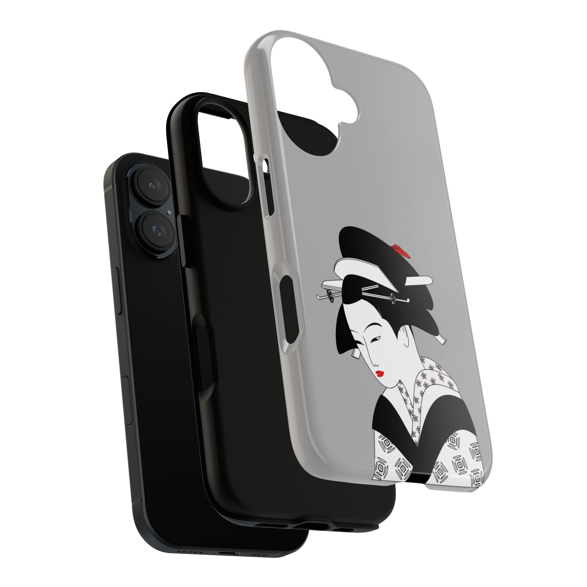 Stylish Phone Case with Japanese Geisha Design, Tough Phone Case, Cute Phone Cover, Japanese Art, Ethnic Style