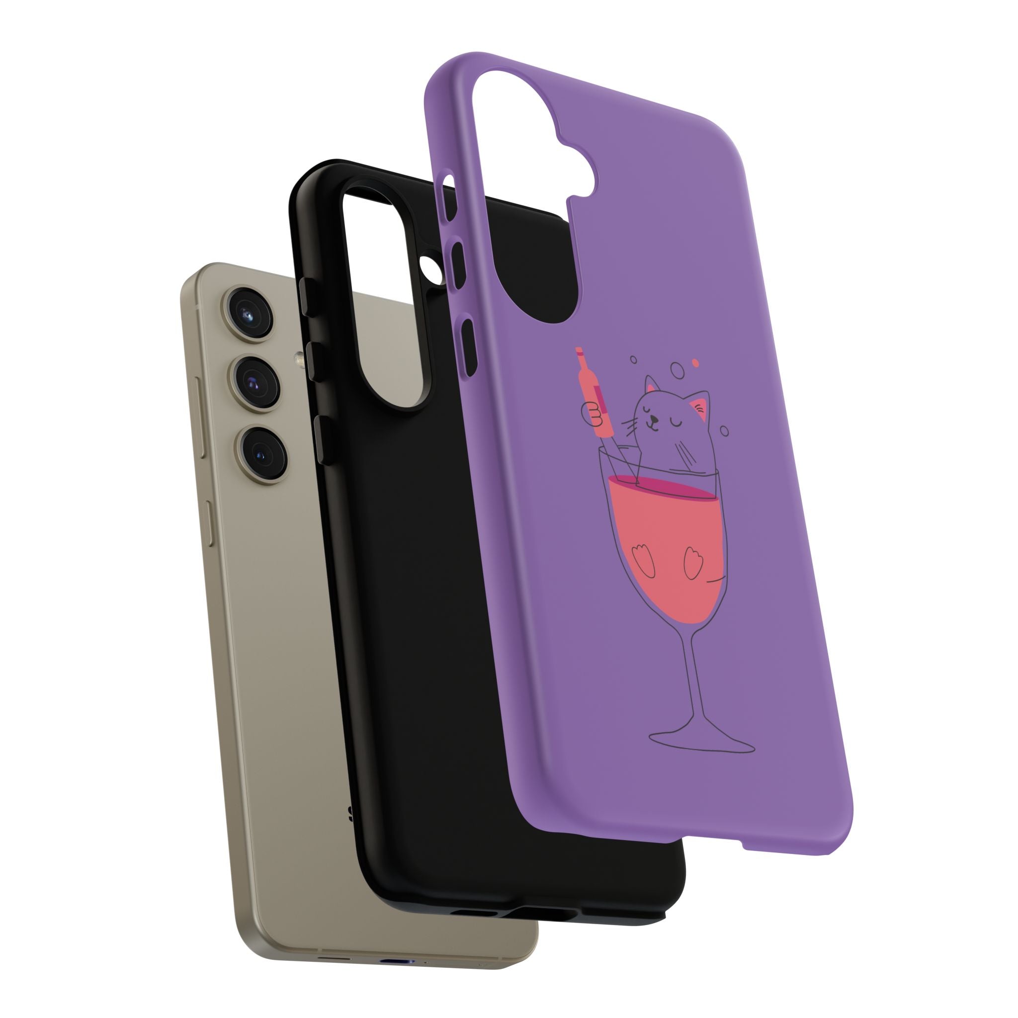 Cute Cat Phone Case, Fun Gift for Cat Lovers, Colorful Phone Cover, Pet Lover Accessory, Unique Cat Themed Case