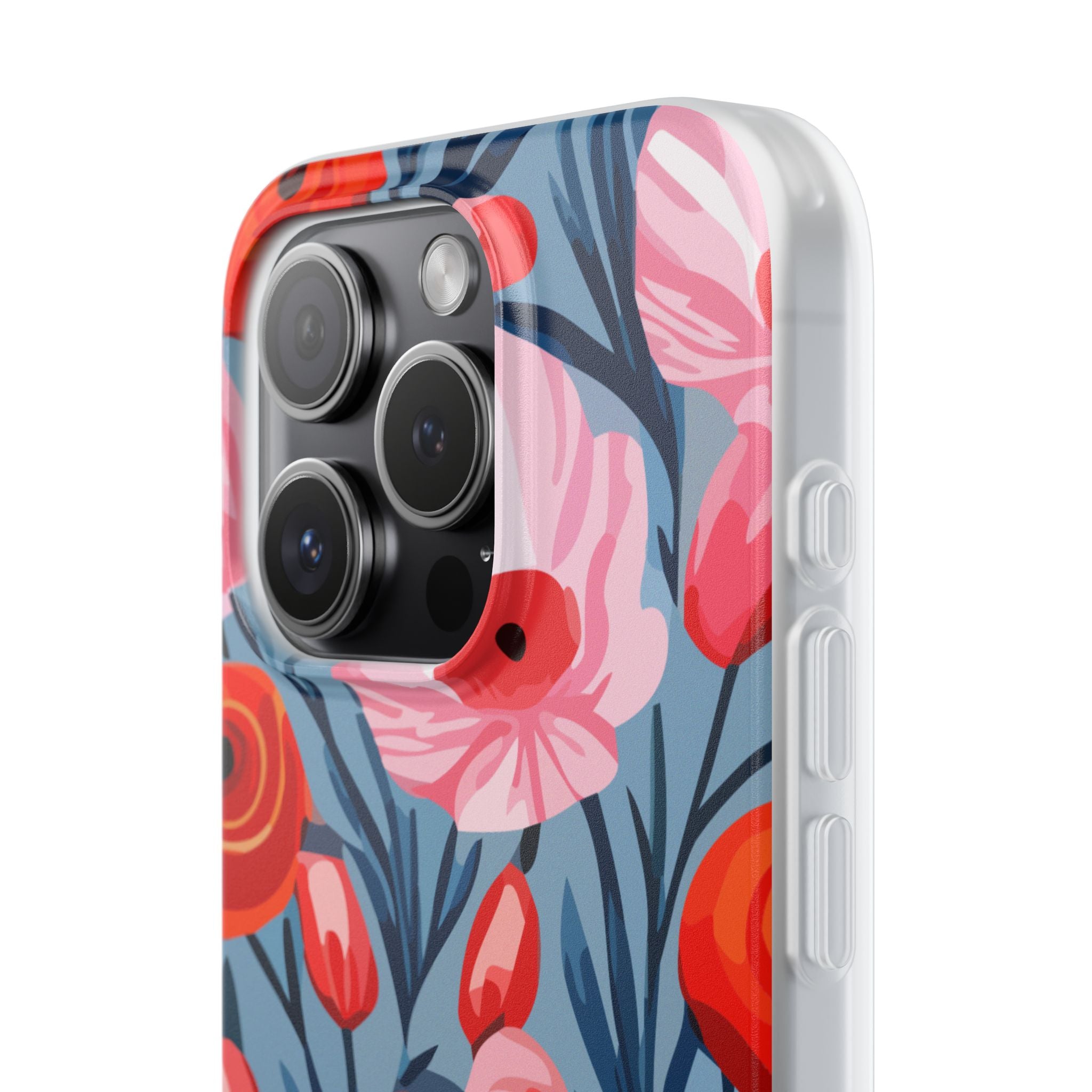 Beautiful Floral Flexi Cases for Phone, Stylish Protective Cover, Gift for Her, Phone Accessories, Floral Design