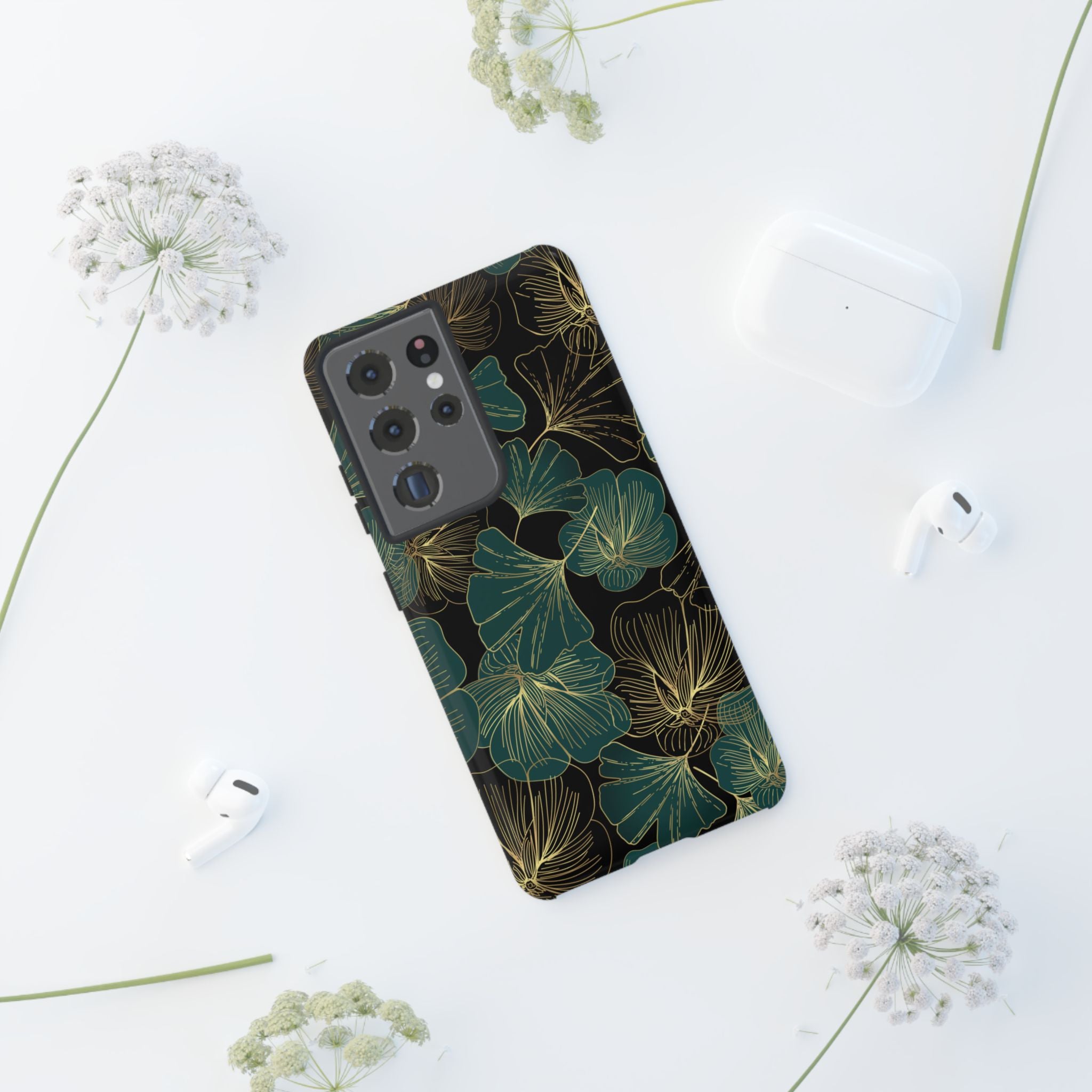 Floral Phone Case - Tough Cases, Protective Cover, Stylish Accessory, Gift for Her, Nature-Inspired Design