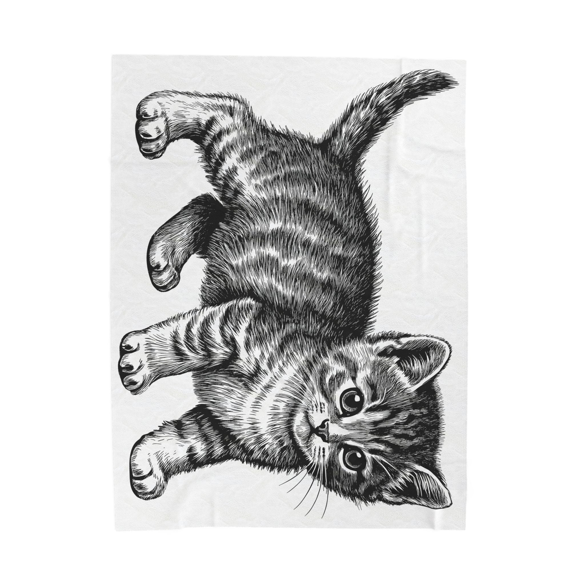 Cute cat Velveteen Blanket, Soft Throw Blanket for Home Decor, Perfect Gift for Relaxation, Boho Style, Ideal for All Seasons