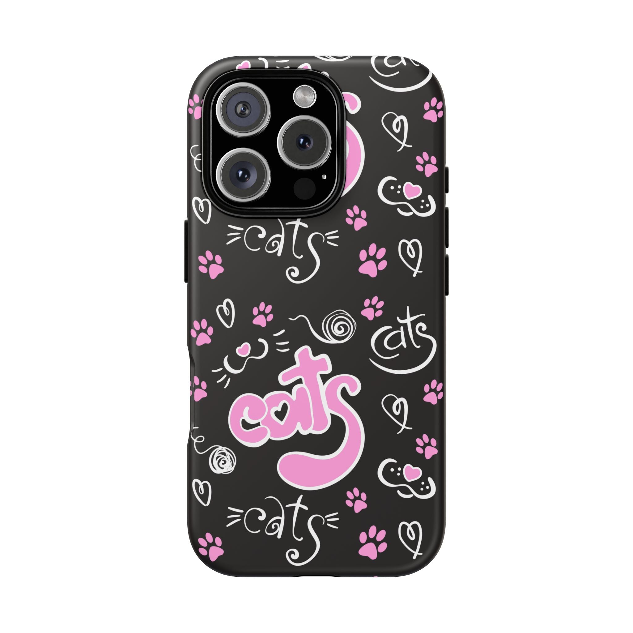 Cute Cat Print Phone Cases, Tough Cases for Cat Lovers, Pet Phone Cover, Gift for Cat Moms, Stylish Phone Accessories