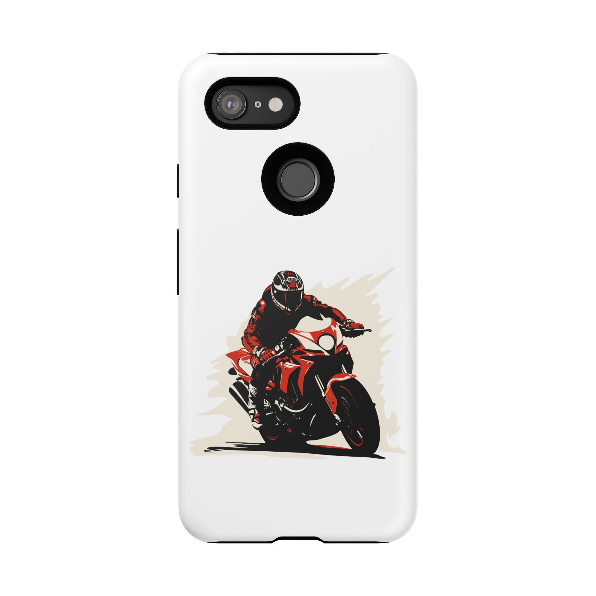 Motorcycle Phone Case, Tough Cases for Riders, Biker Accessory, Gifts for Motorcyclists, Red Bike Design