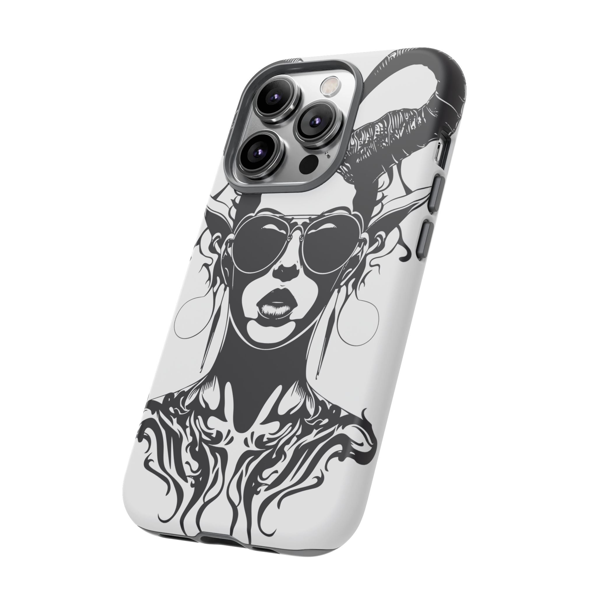 Tough Cases: Stylish Phone Case with Edgy Design, Protective Cover, Gift for Her, Trendy Accessories, Unique Art, Holiday Present