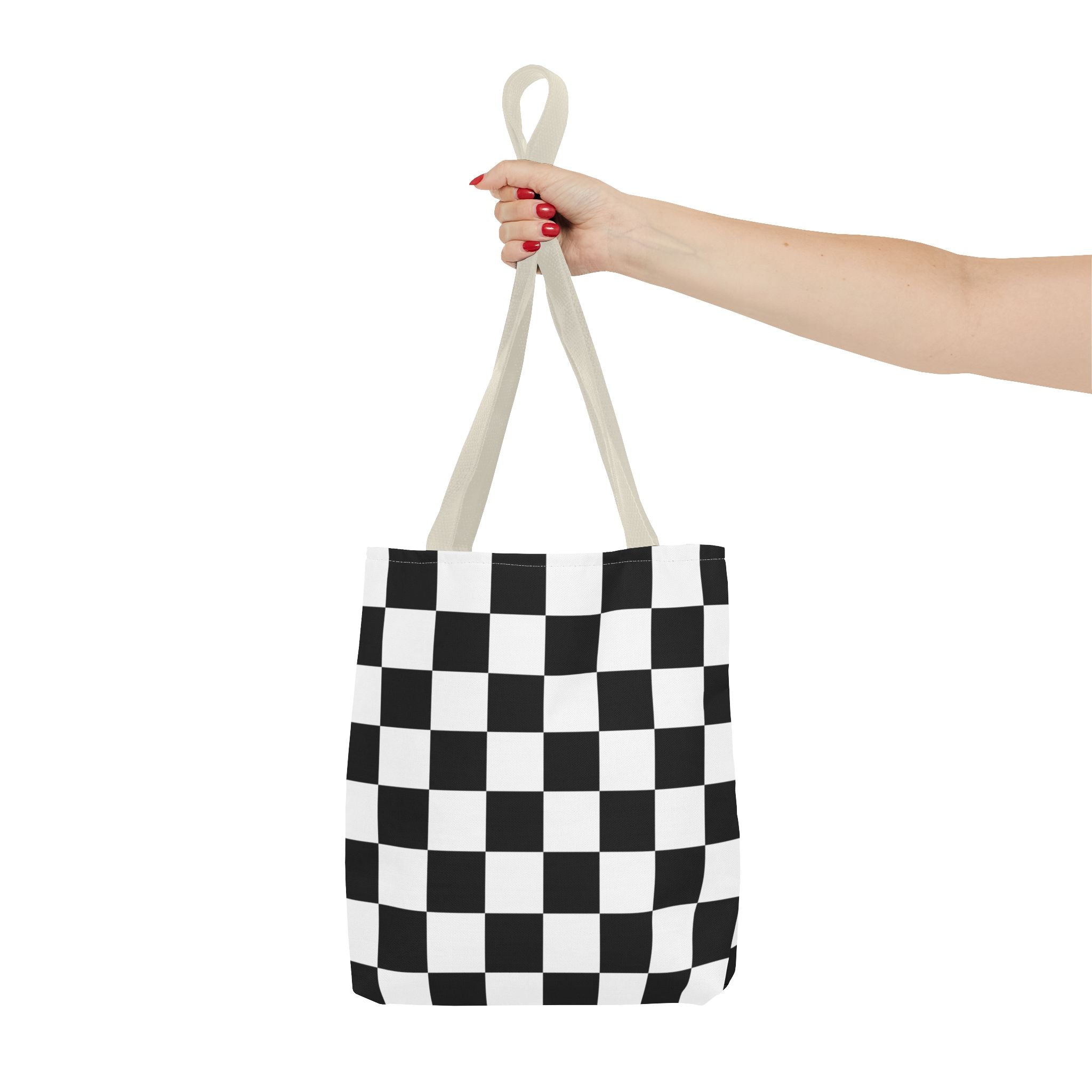 Tote Bag Finish Line - Checkered Victory – Tote Bag for Racing Fans
