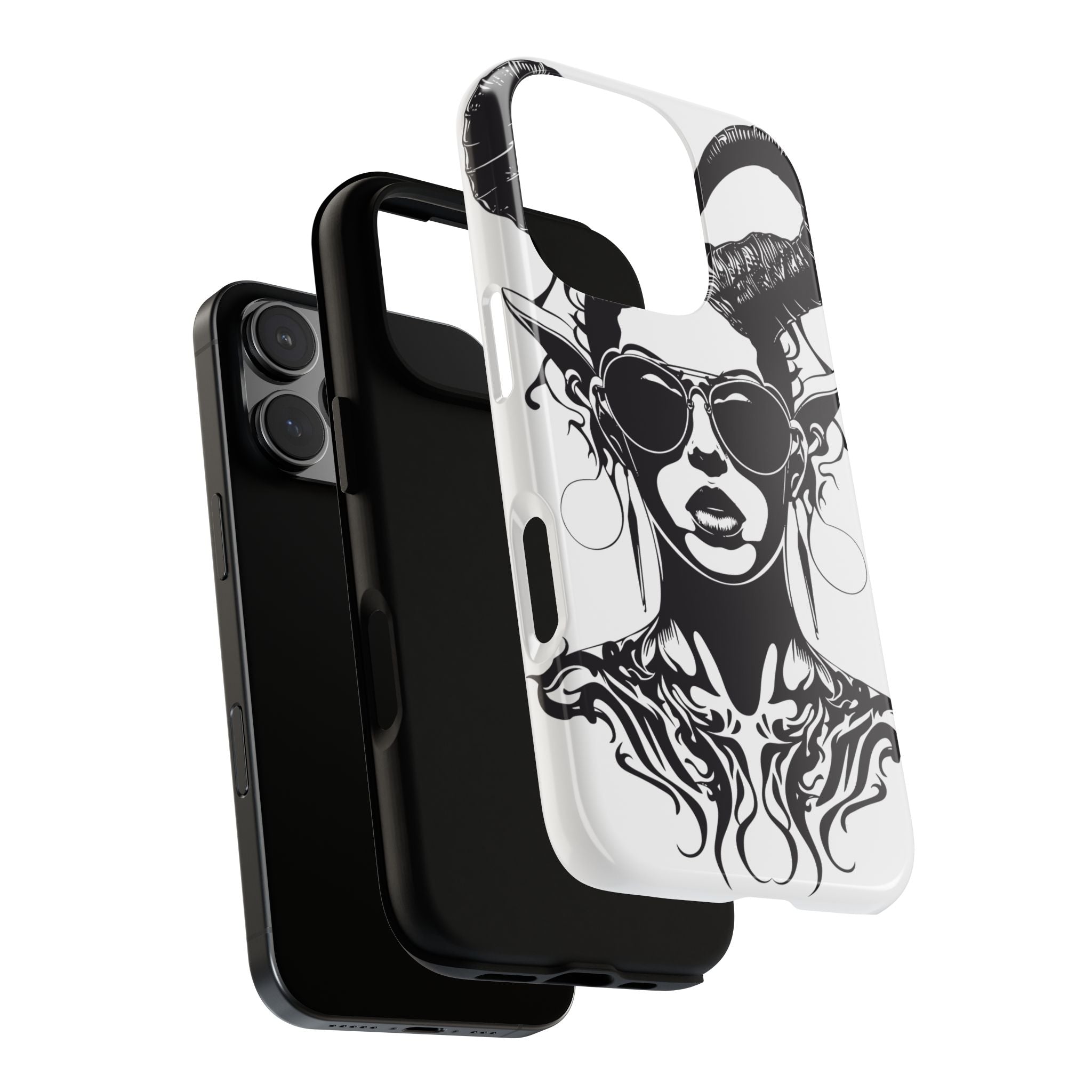 Tough Cases: Stylish Phone Case with Edgy Design, Protective Cover, Gift for Her, Trendy Accessories, Unique Art, Holiday Present
