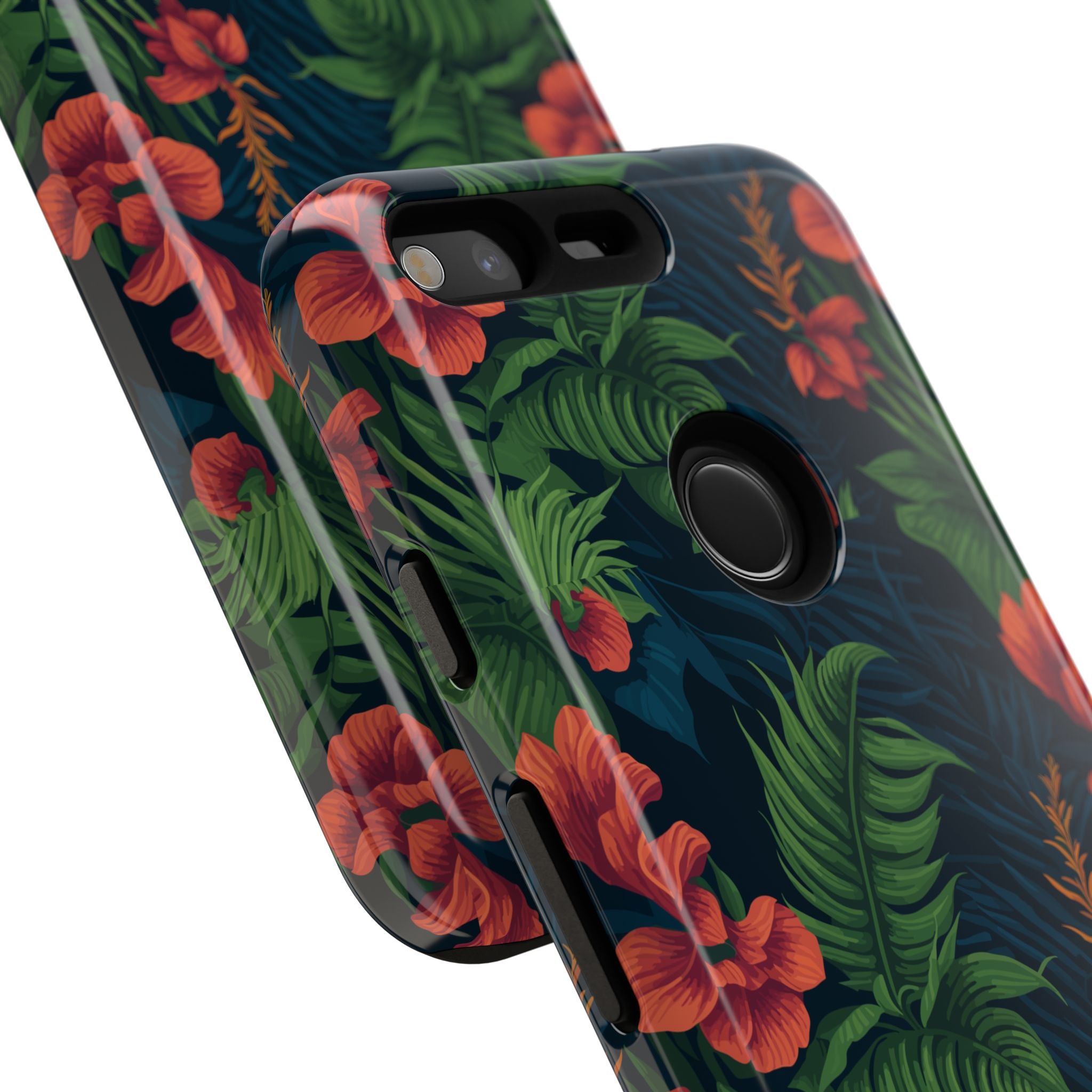 Tropical Phone Case with Floral Design, Eco-Friendly Protection for Summer Vibes, Ideal Gift for Nature Lovers, Vibrant Background