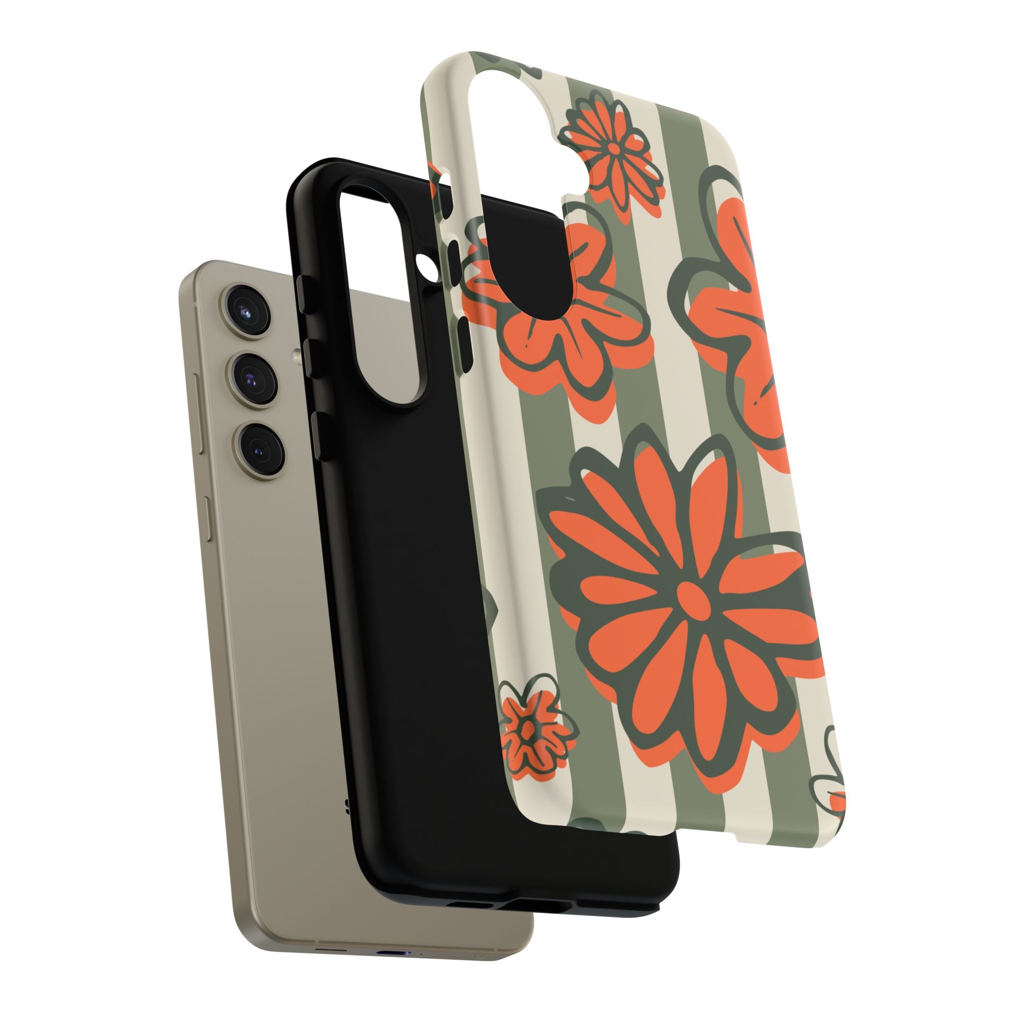 Floral Tough Phone Case - Trendy Protector for Pet Lovers, Super Cute Gift, Floral Design, Stylish Phone Cover, Unique Accessory