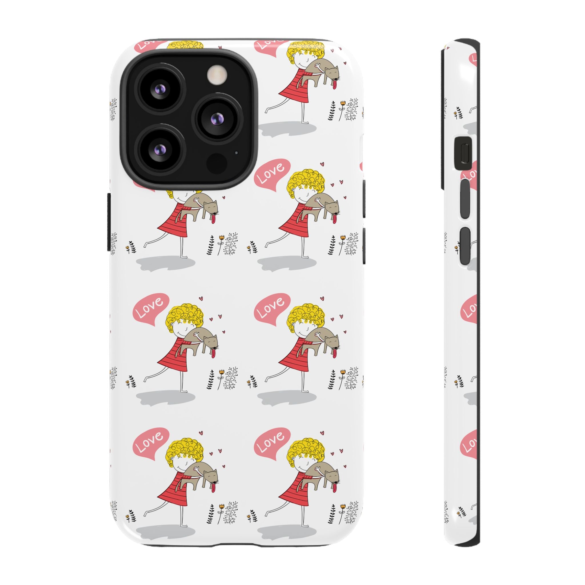Love-Themed Phone Case | Cute Pet Lover Accessory, Perfect Gift for Birthdays, Anniversaries, Animal Lovers, Valentine's Day