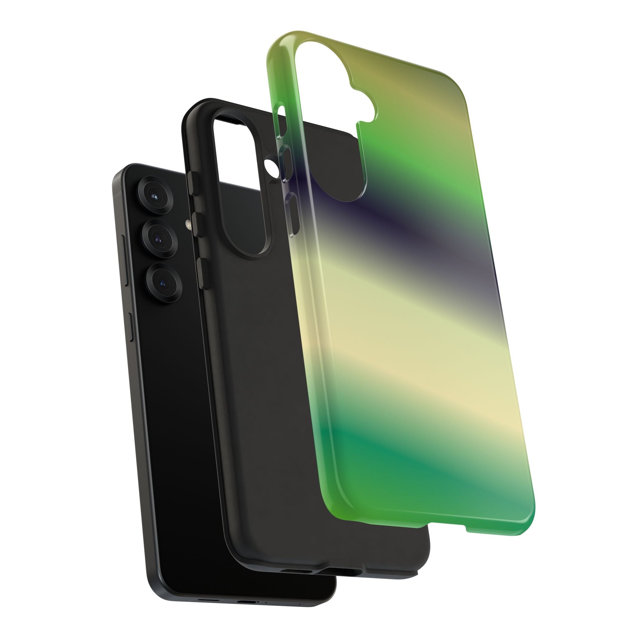 Gradient Phone Case - Tough Cases, Unique Cell Phone Cover, Stylish Tech Accessories, Green and Black Gradient, Perfect Gift