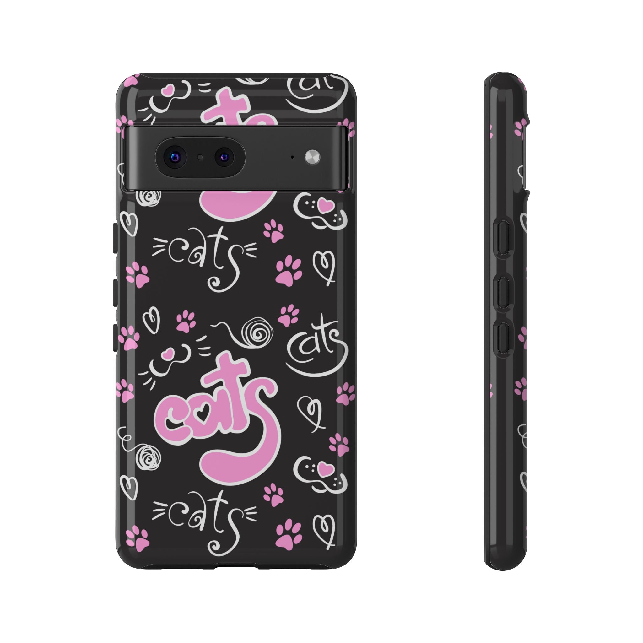 Cute Cat Print Phone Cases, Tough Cases for Cat Lovers, Pet Phone Cover, Gift for Cat Moms, Stylish Phone Accessories