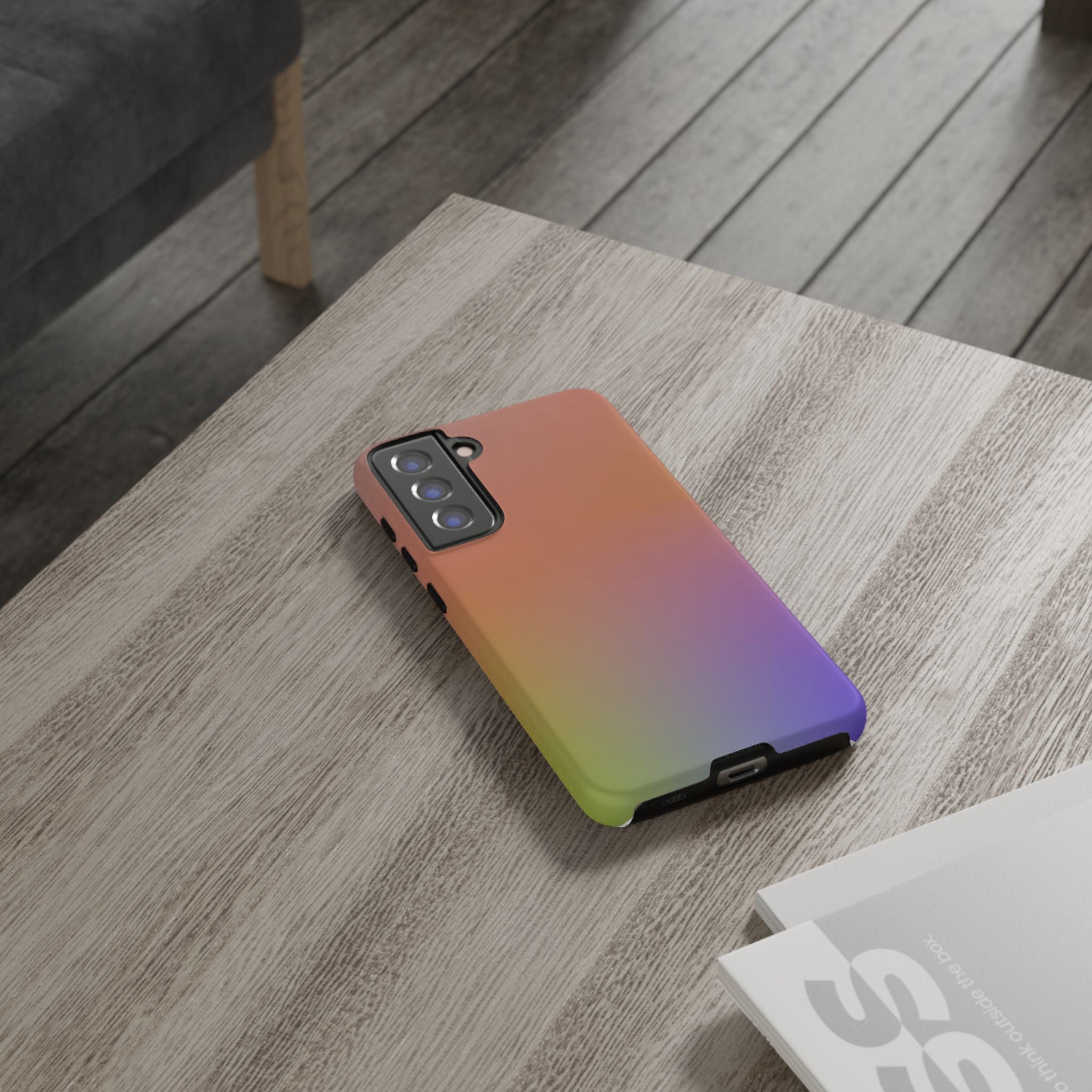 Colorful Gradient Phone Case, Tough Cases for iPhone, Customizable Phone Cover, Trendy Tech Accessory, Gift for Tech Lovers