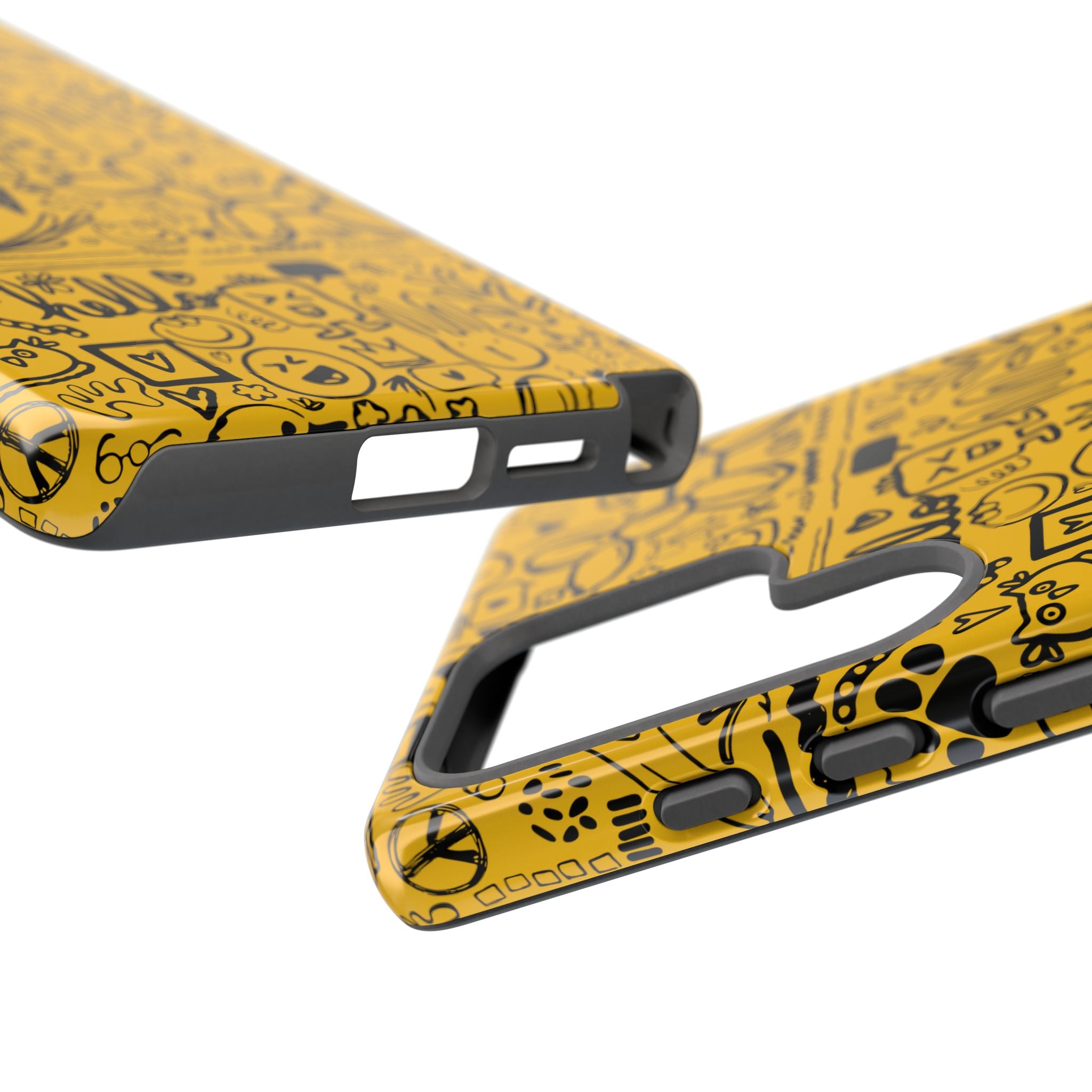 Vibrant Phone Case, Cute Yellow Floral iPhone Cover, Stylish Tough Case, Fun Phone Accessory, Perfect Gift for Teens