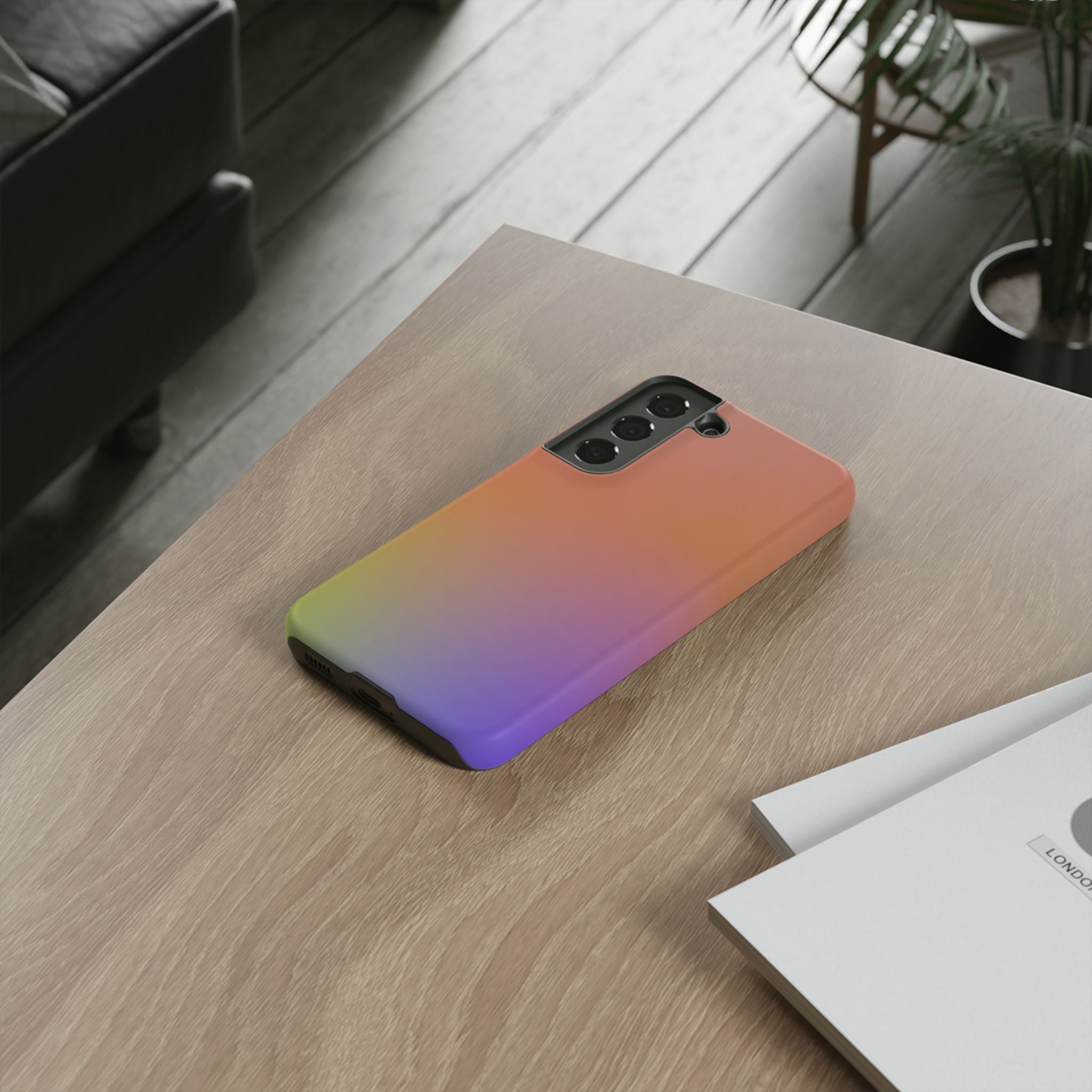 Colorful Gradient Phone Case, Tough Cases for iPhone, Customizable Phone Cover, Trendy Tech Accessory, Gift for Tech Lovers